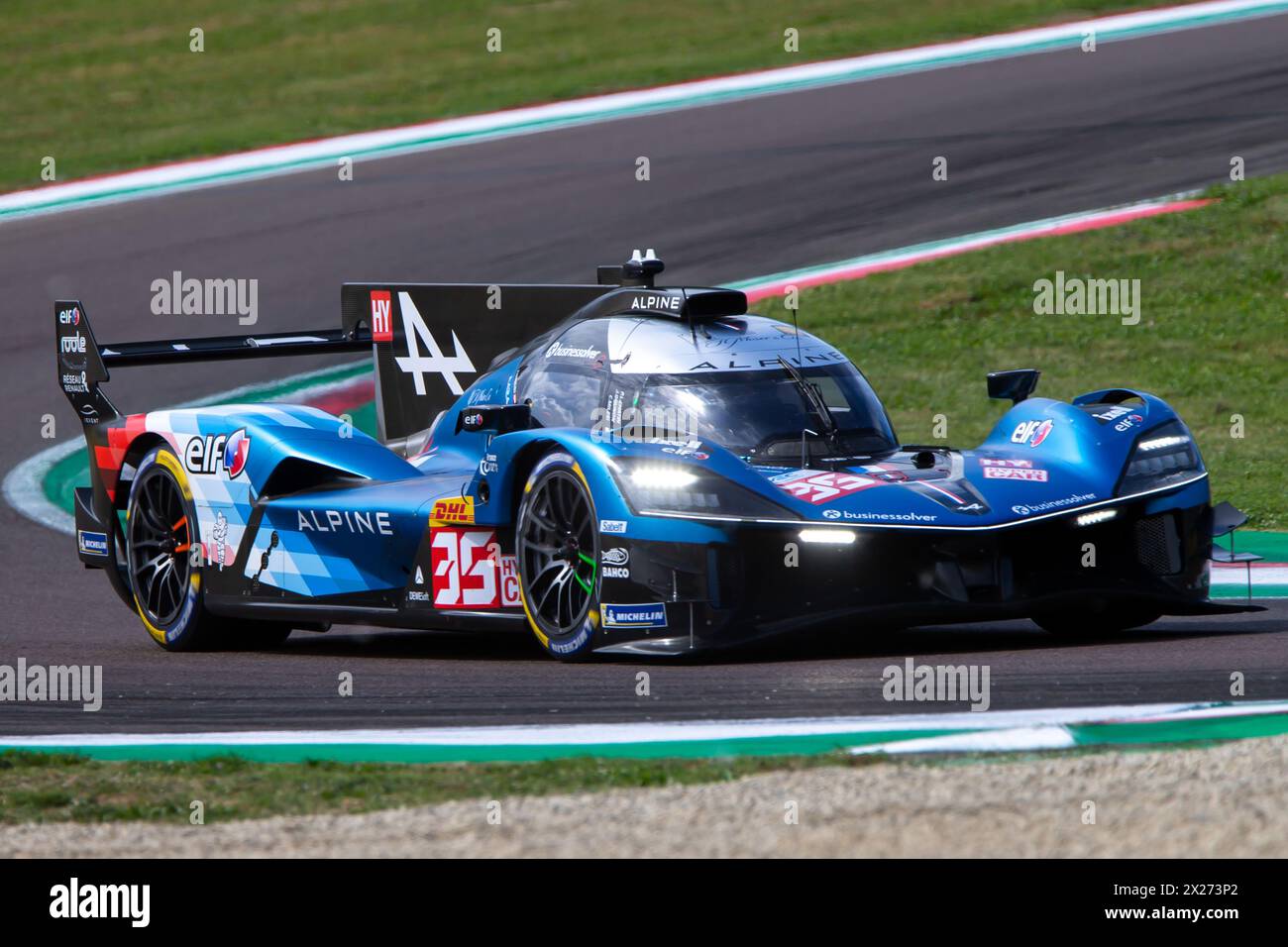 Imola, Italy. 20th Apr, 2024. ALPINE ENDURANCE TEAM (FRA), Alpine A424 - Paul-Loup Chatin (FRA), Ferdinand Habsburg-Lothringen (AUT), Charles Milesi (FRA) during the 6 Hours of Imola, 2nd round of the 2024 FIA World Endurance Championship, at International Circuit Enzo and Dino Ferrari, Imola, Italy on April 20, 2024 during WEC - 6 Hours of Imola Qualifying Race, Endurance race in Imola, Italy, April 20 2024 Credit: Independent Photo Agency/Alamy Live News Stock Photo