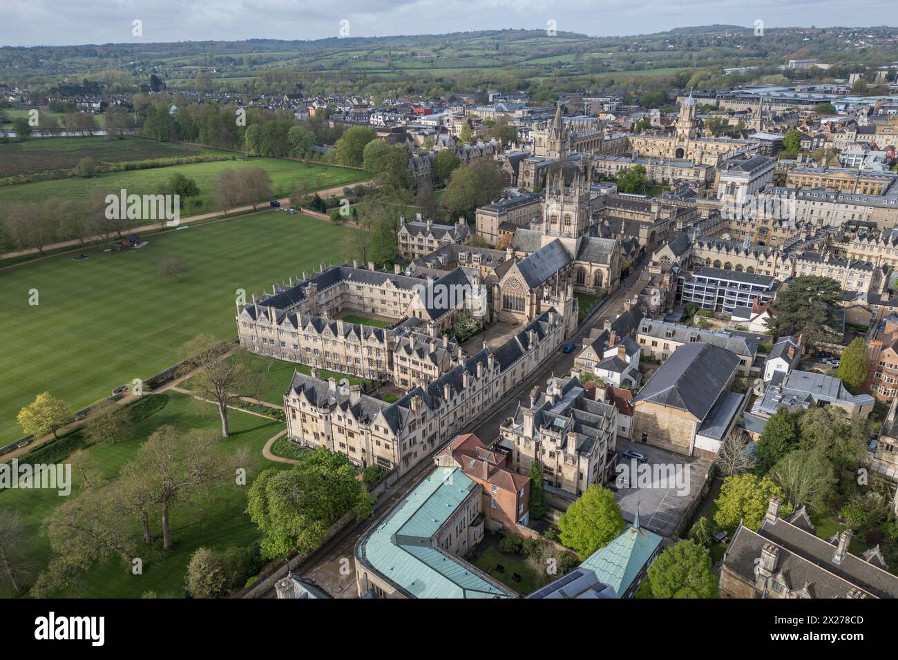 Aerial view of Merton College, University of Oxford, UK Stock Photo - Alamy
