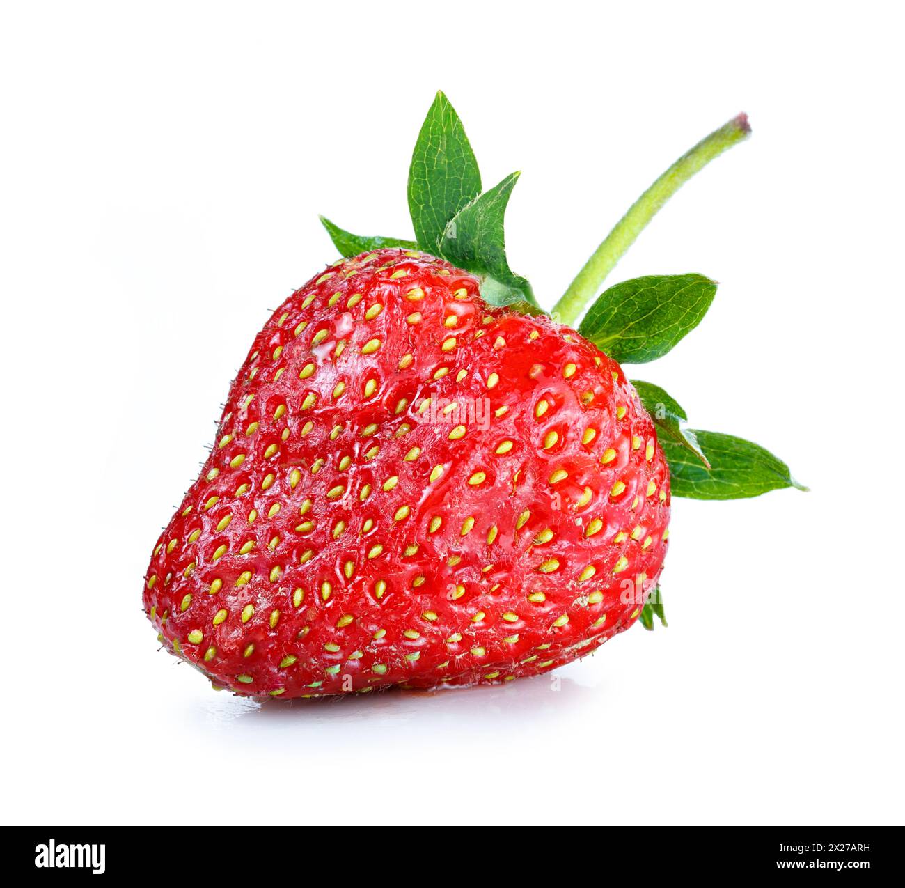 ripe strawberry retouched and isolated white background Stock Photo - Alamy