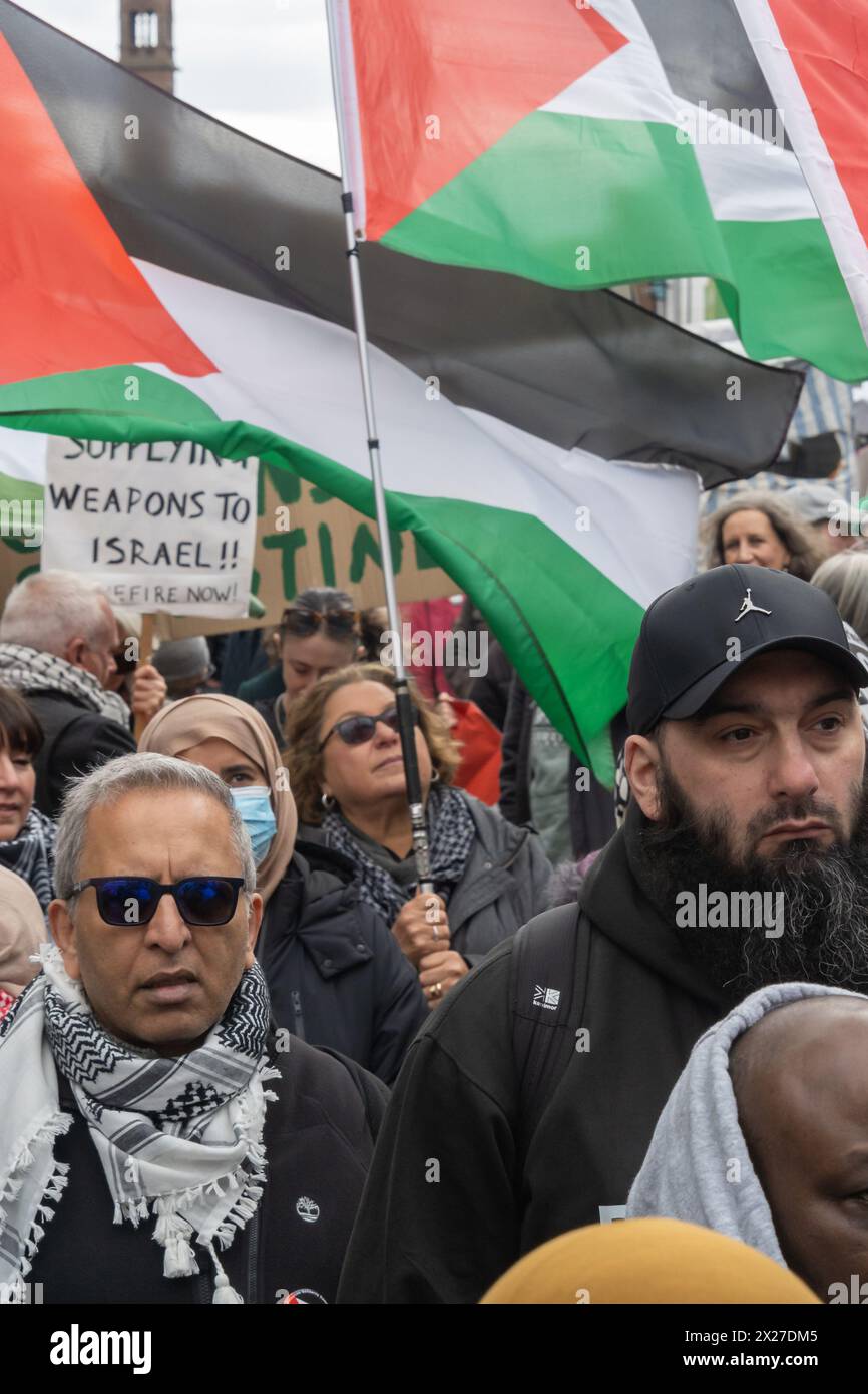 London, UK. 20 April 2024. The march ended in a rally in the centre of