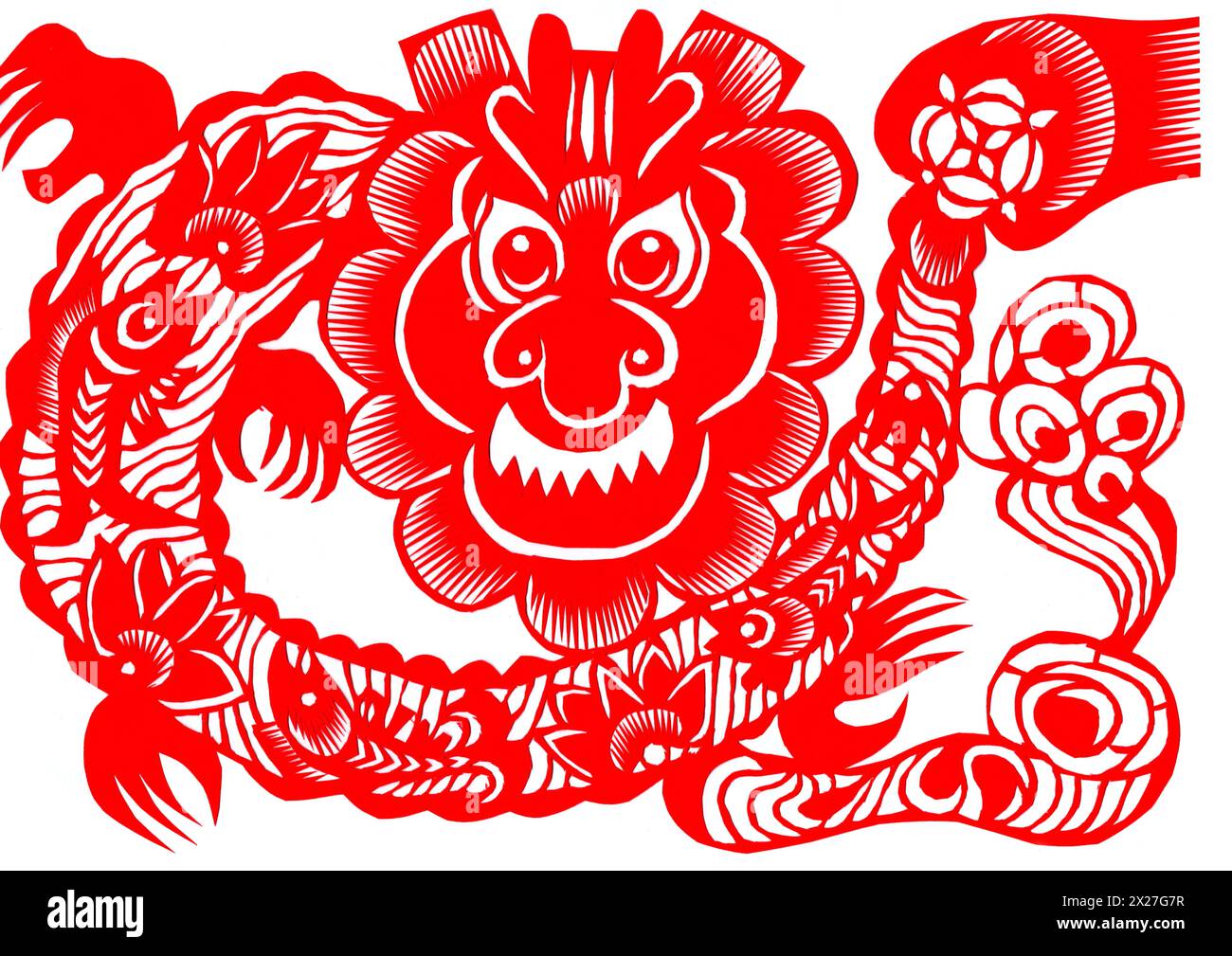 paper-cuttings-dragon-stock-photo-alamy
