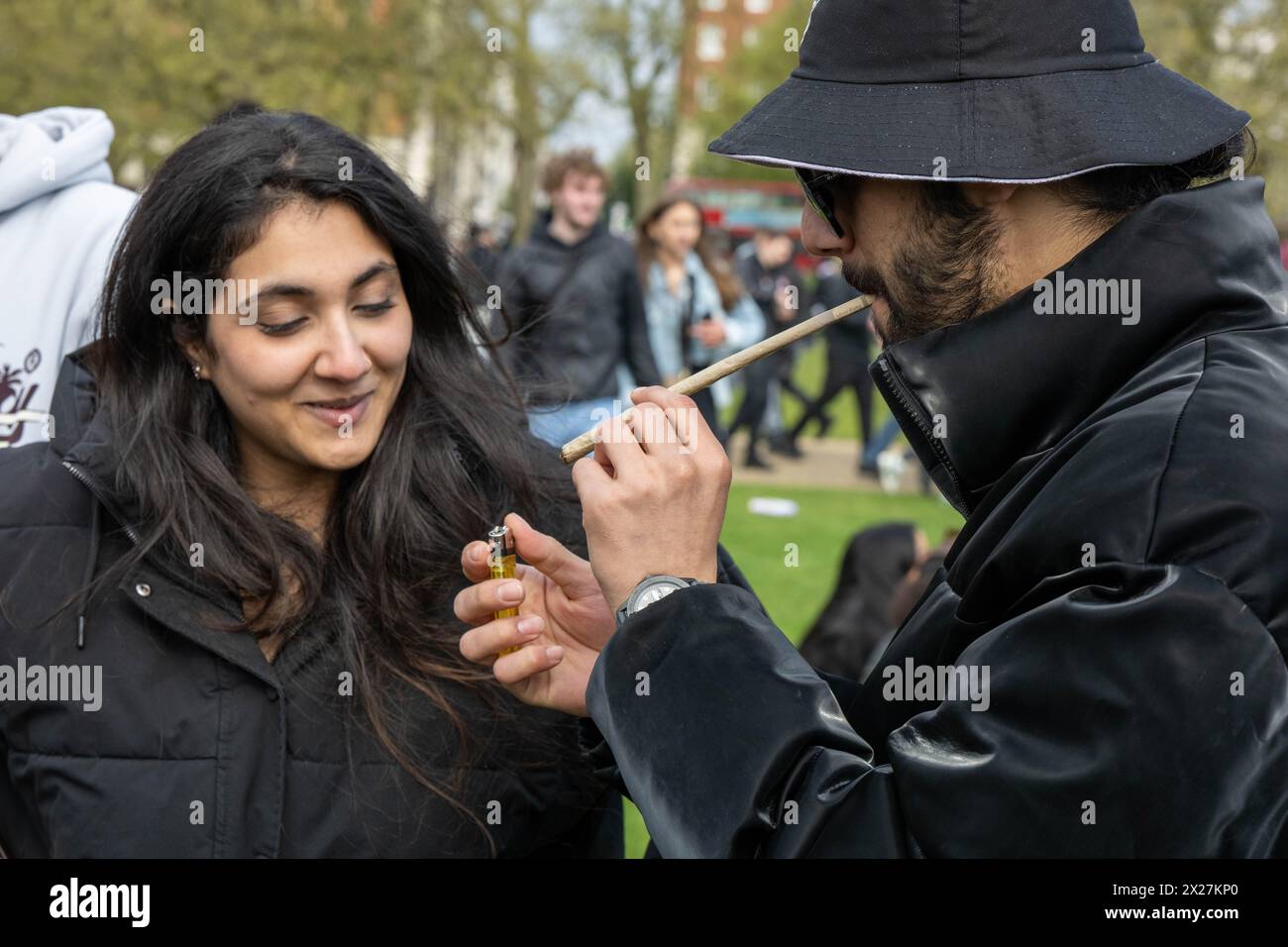 London UK annual '420' rally in Hyde Park to demand that the illegal drug Cannabis is decriminalised. Credit: Ian Davidson/Alamy Live News Stock Photo