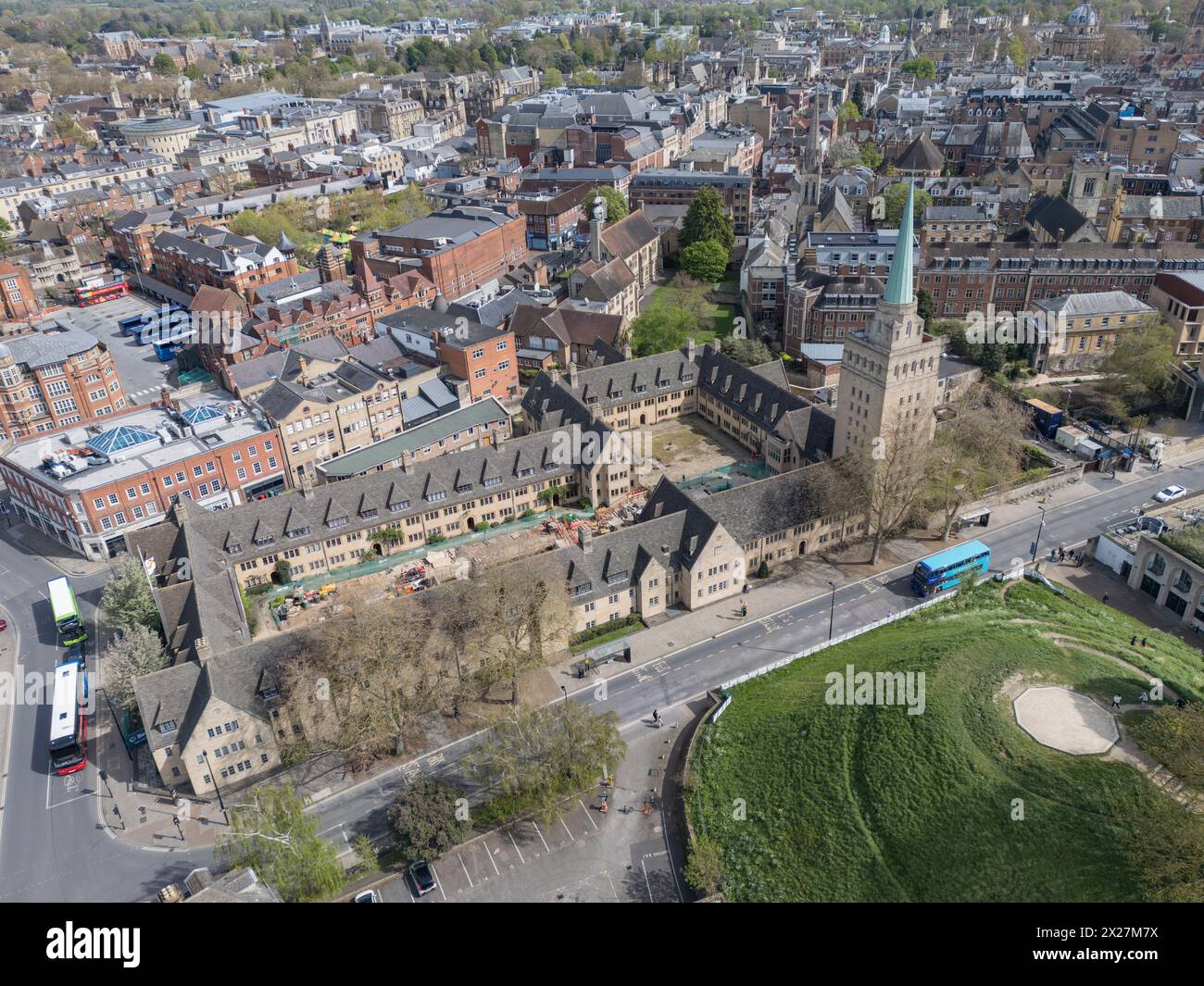 Aerial View Of Nuffield College, University Of Oxford, Oxford, UK Stock ...