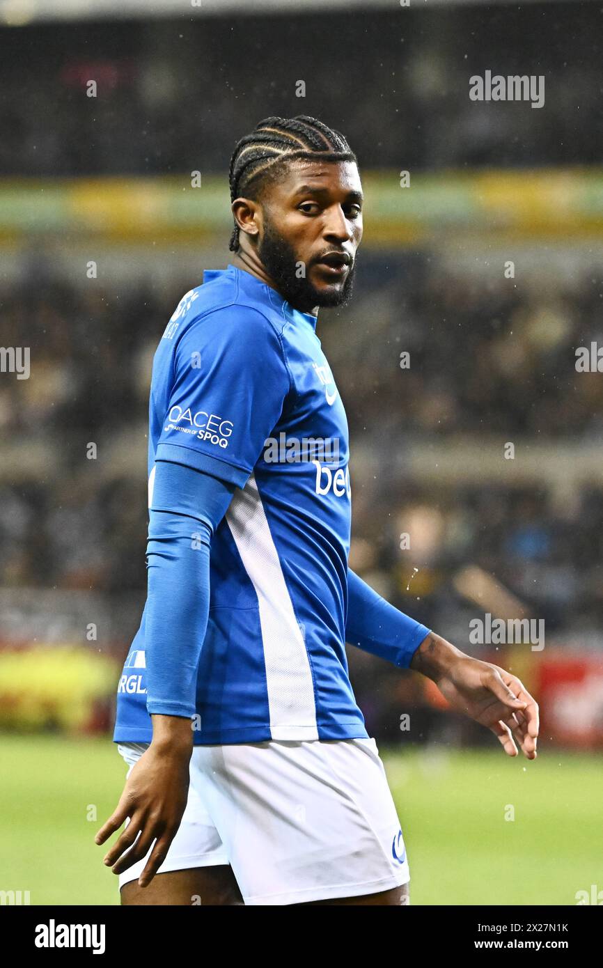 Genk, Belgium . 20th Apr, 2024. Mark McKenzie of Genk pictured during a  football game between KRC Genk and RSC Anderlecht on match day 4 of the  champions play-offs in the Jupiler