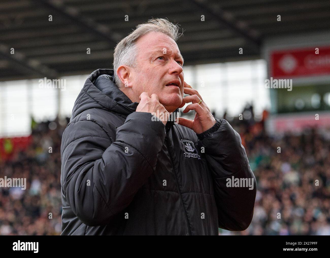 Neil Dewsnip Technical Director of Plymouth Argyle looks on during the ...