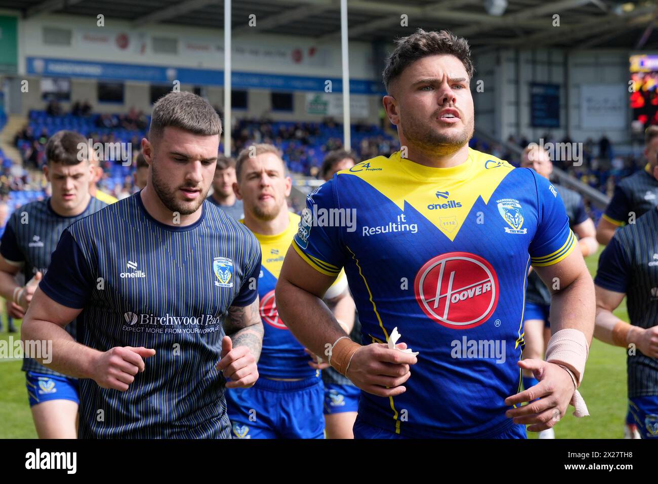 Warrington, UK. 20th Apr, 2024. Joe Philbin of Warrington Wolves during ...
