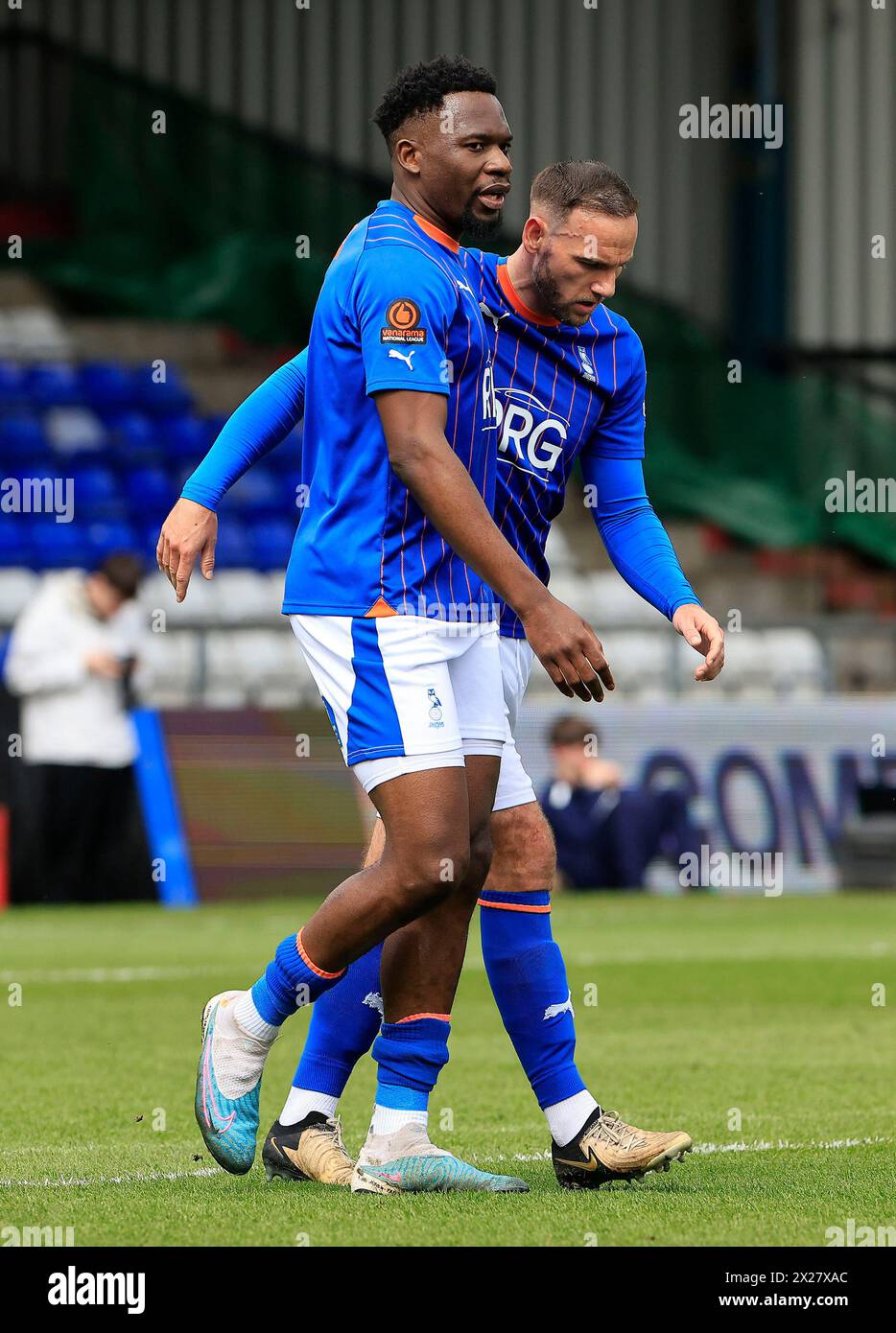 Mike Fondop Of Oldham Athletic Association Football Club Is Celebrating ...