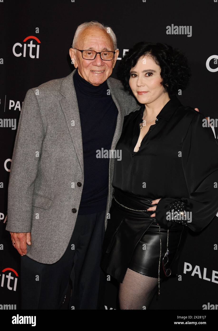 HOLLYWOOD, CALIFORNIA - APRIL 19: (L-R) Irving Borstein and Alex Borstein arrive at Paley Fest LA 2024 - 'Family Guy' 25th Anniversary Celebration at Stock Photo