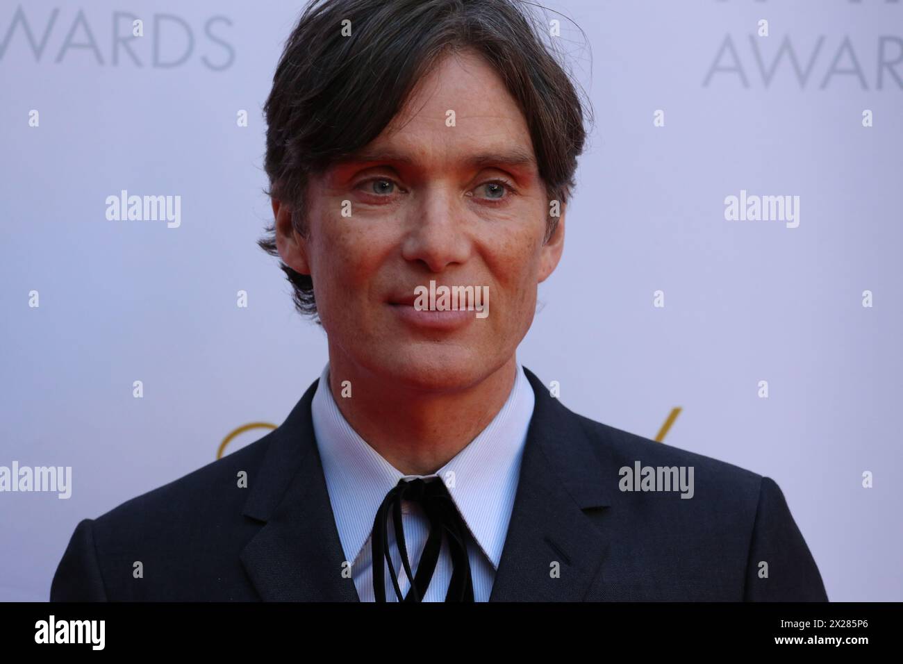 Dublin, Ireland. 20th April 2024.  Cillian Murphy, winner of the award Lead Actor - Film, for the film Oppenheimer, arriving on the red carpet at the Irish Film and Television Awards (IFTA), Dublin Royal Convention Centre. Credit: Doreen Kennedy/Alamy Live News. Stock Photo