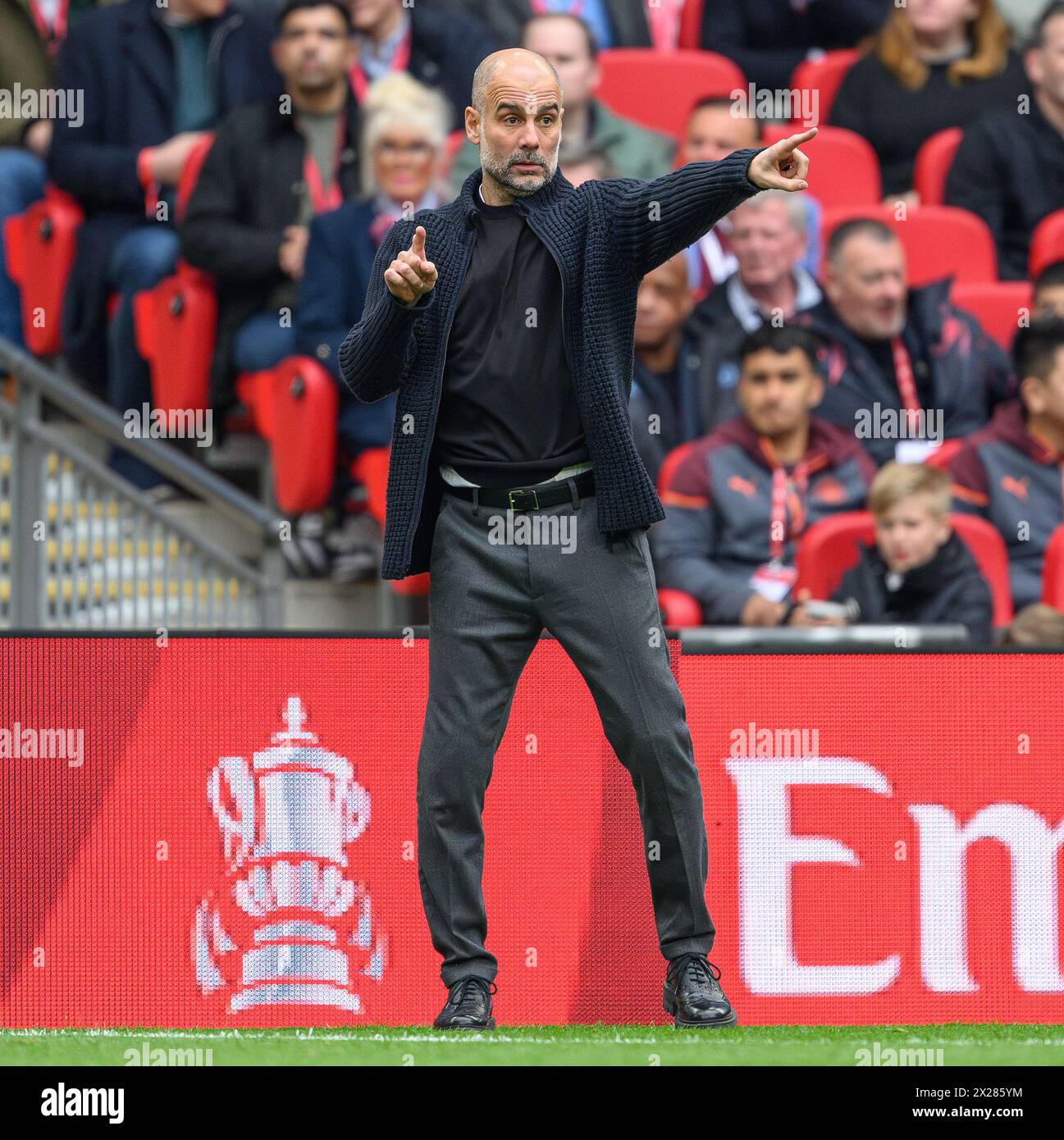Guardiola manchester city 2024 fa cup hires stock photography and