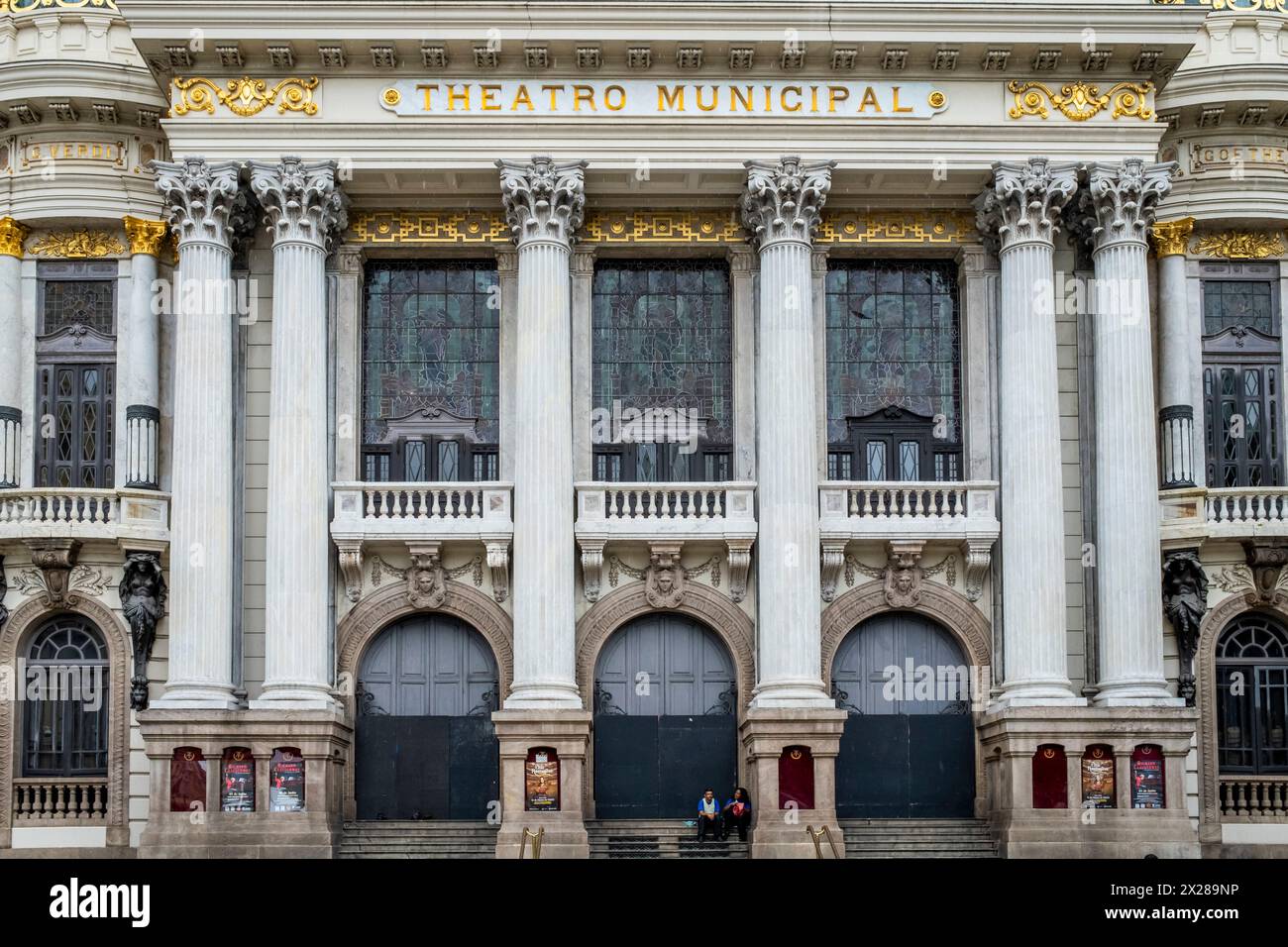The Theatro Municipal, Central District, Rio de Janeiro, Rio de Janeiro State, Brasil. Stock Photo