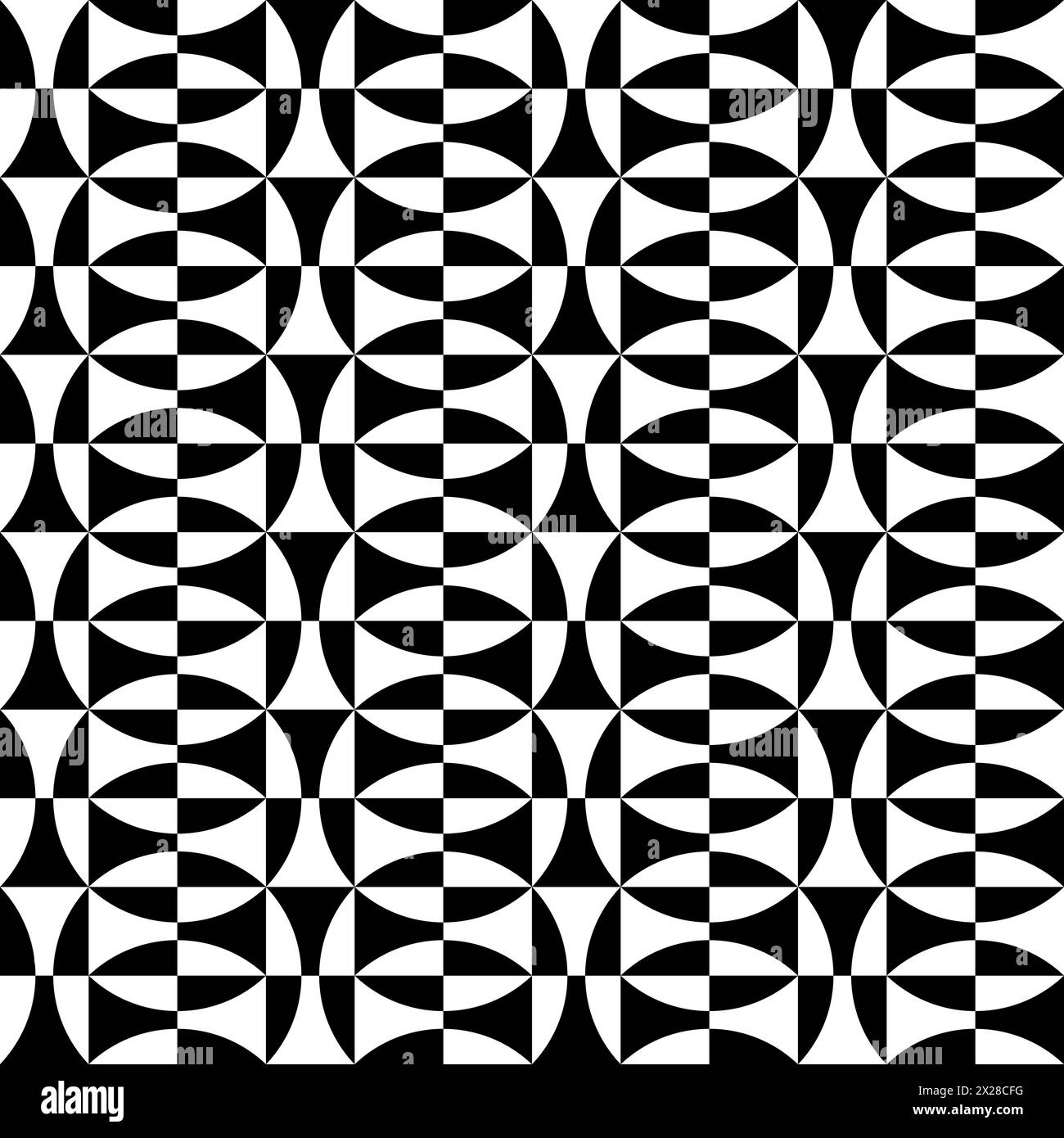 Seamless pattern. Black and white geometric background. Vector art. Stock Vector