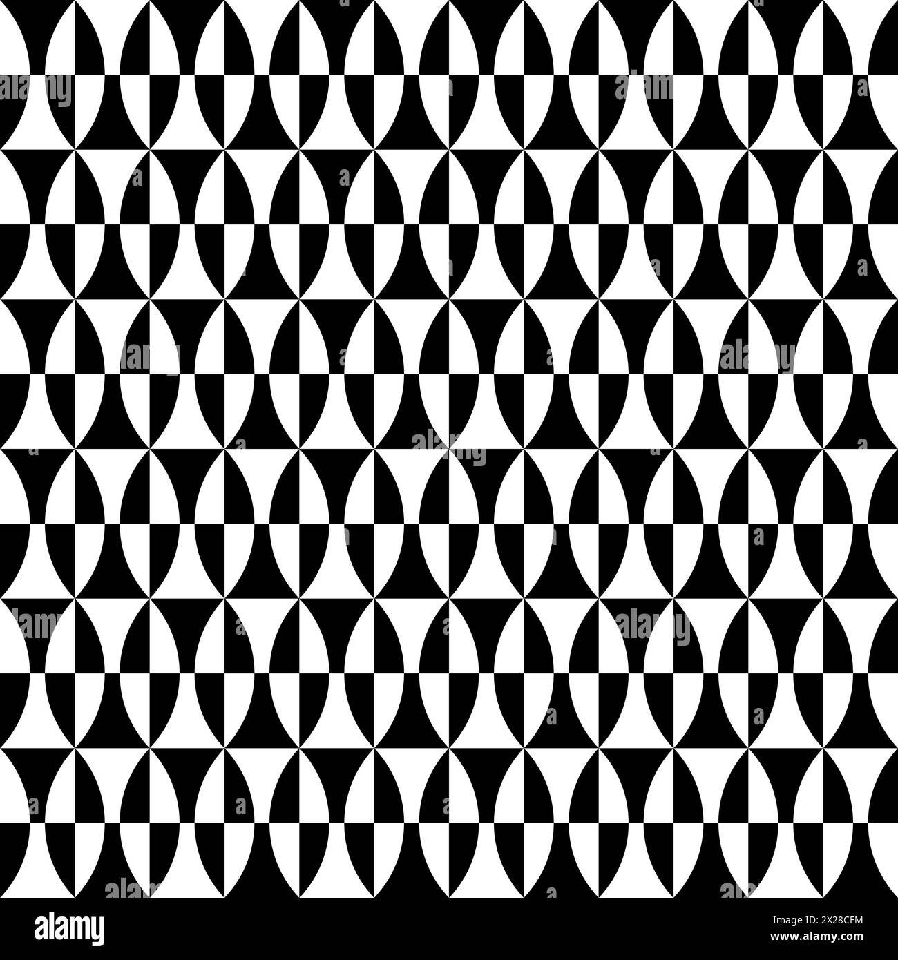 Seamless pattern. Black and white geometric background. Vector art. Stock Vector