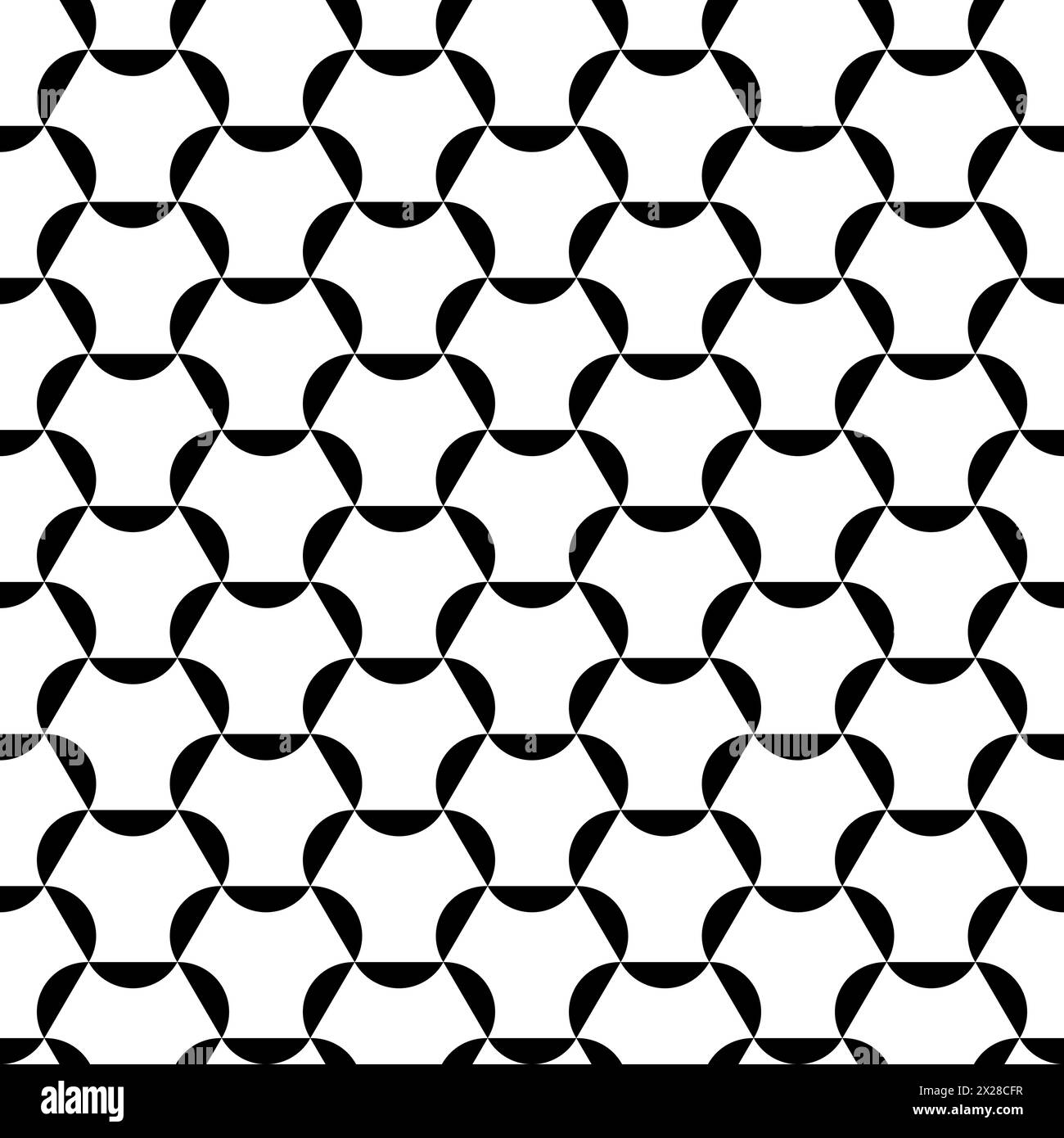 Seamless pattern. Black and white geometric background. Vector art. Stock Vector