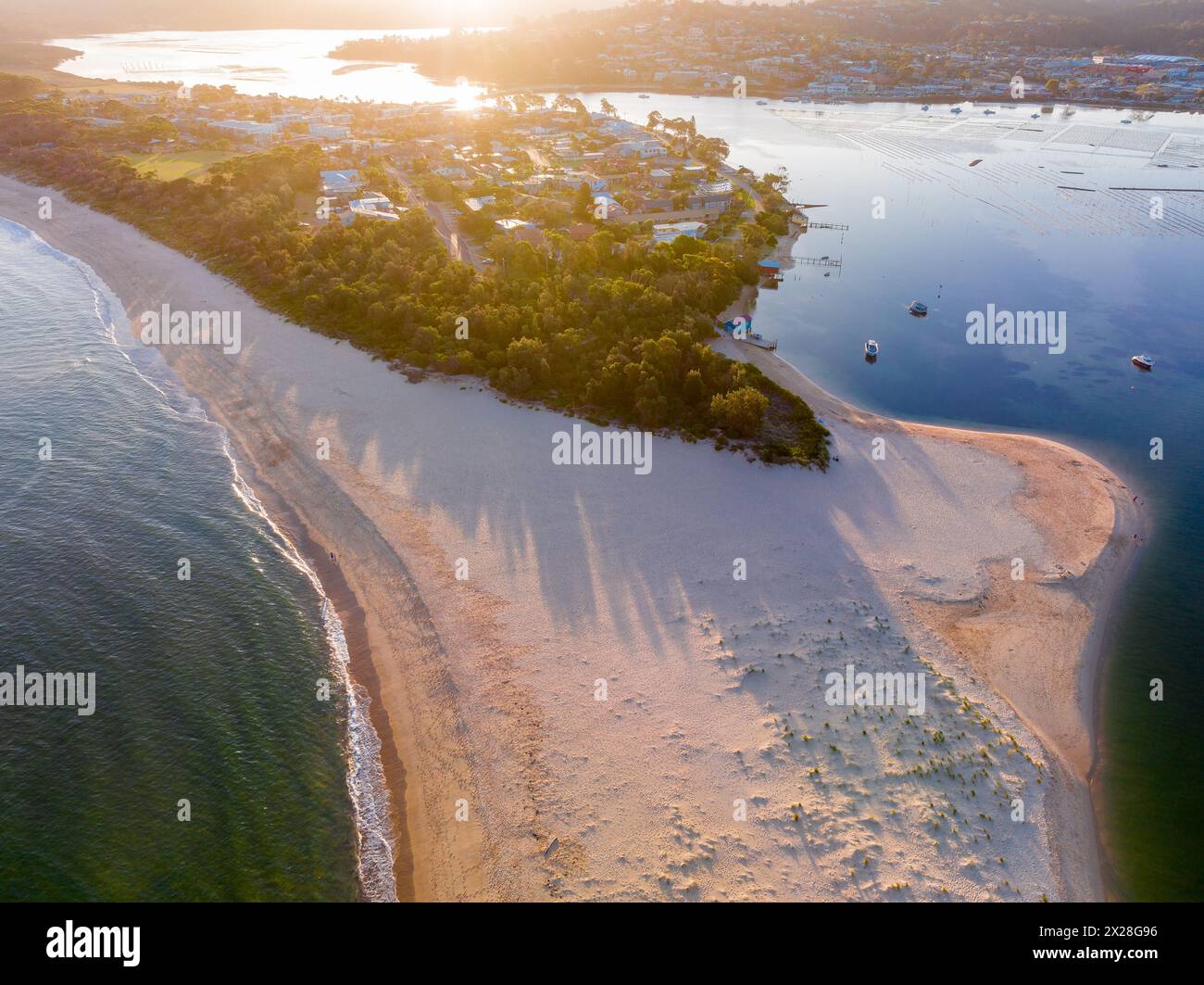 at Merimbula on the Sapphire Coast of New South Wales in Australia ...