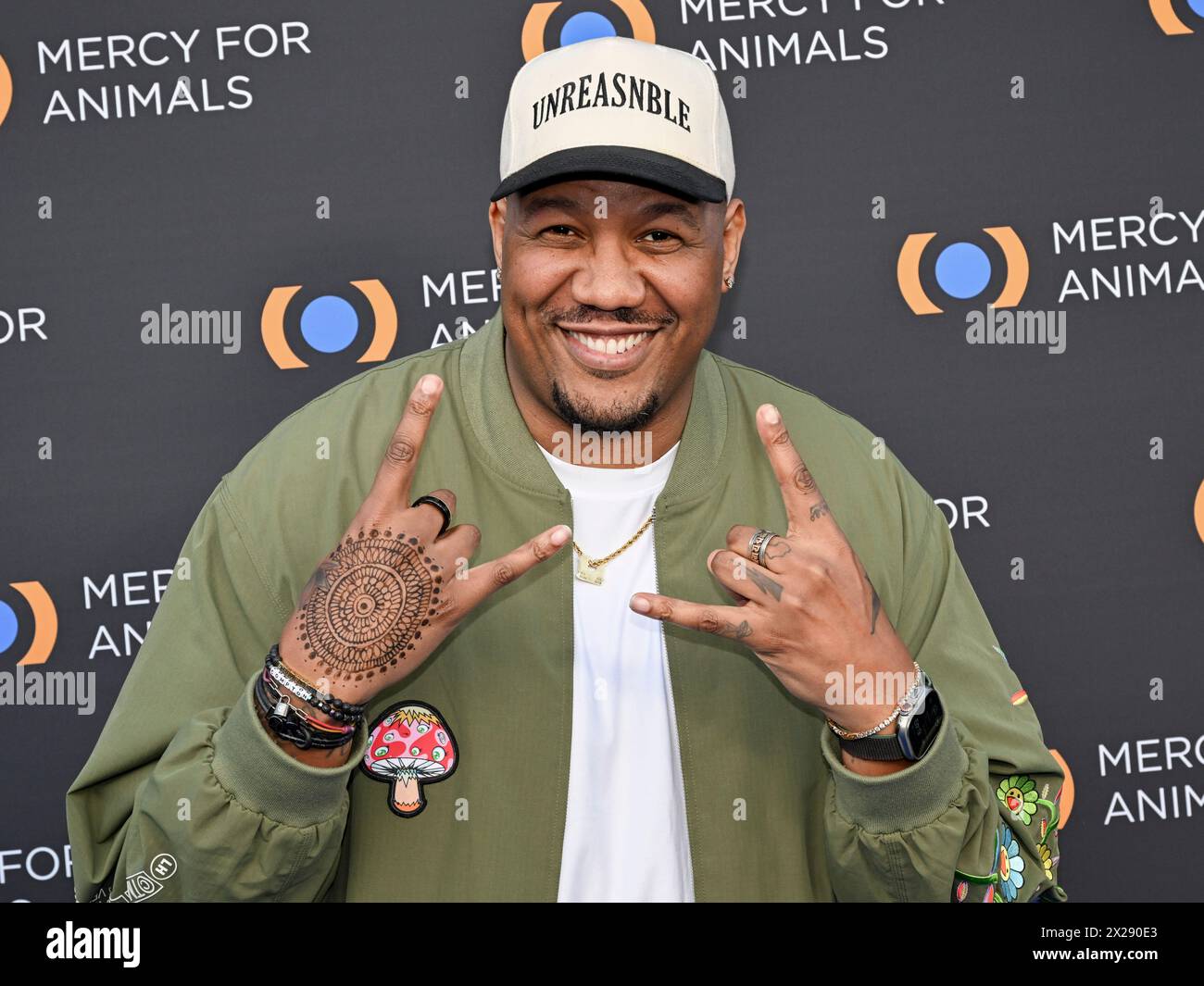 April 20, 2024, Los Angeles, California, U.S.: Travon Free attends the 25th Mercy for Animals Gala Celebration at Rolling Greens. (Credit Image: © Billy Bennight/ZUMA Press Wire) EDITORIAL USAGE ONLY! Not for Commercial USAGE! Stock Photo