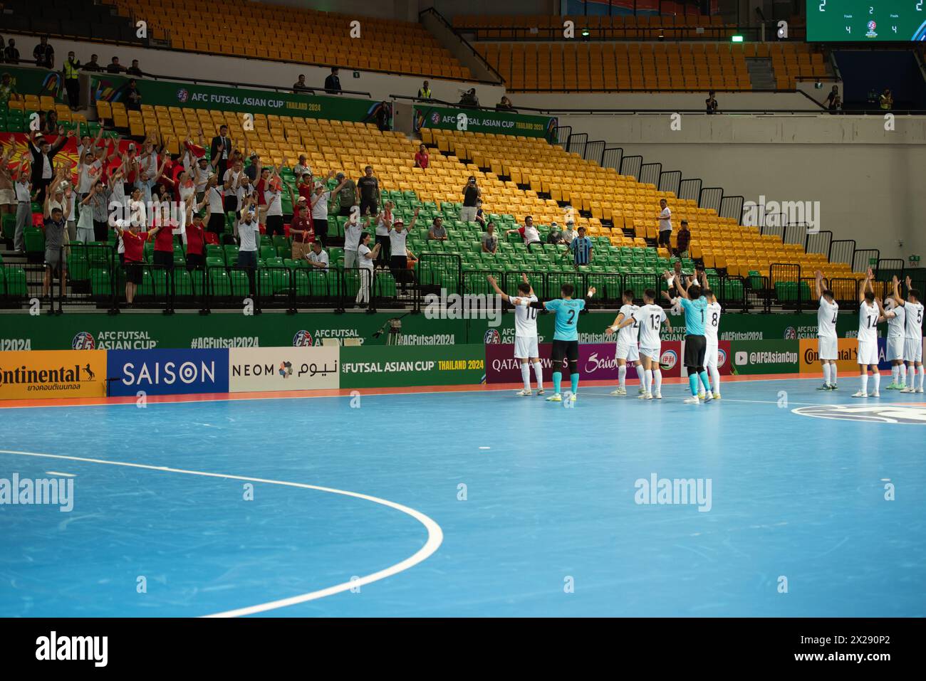 Bangkok, Thailand. 20th Apr, 2024. Kyrgyz Republic(white shirt) players