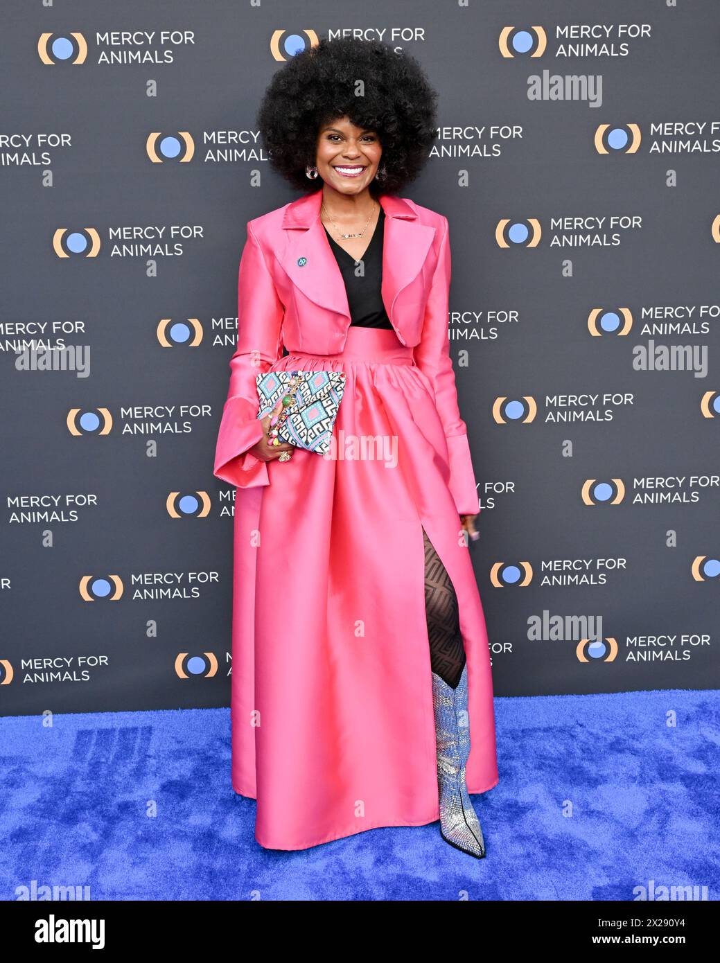 April 20, 2024, Los Angeles, California, U.S.: Tabitha Brown attends the 25th Mercy for Animals Gala Celebration at Rolling Greens. (Credit Image: © Billy Bennight/ZUMA Press Wire) EDITORIAL USAGE ONLY! Not for Commercial USAGE! Stock Photo