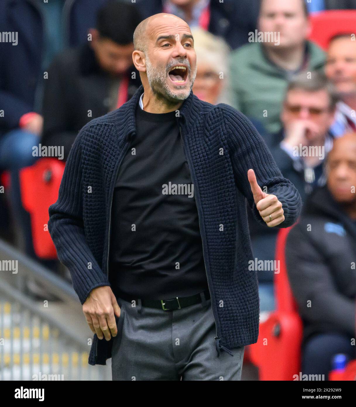 London, UK. 20th Apr, 2024. 20 Apr 2024 - Manchester City v Chelsea - FA Cup Semi-Final - Wembley. Manchester City Manager Pep Guardiola. Picture Credit: Mark Pain/Alamy Live News Stock Photo