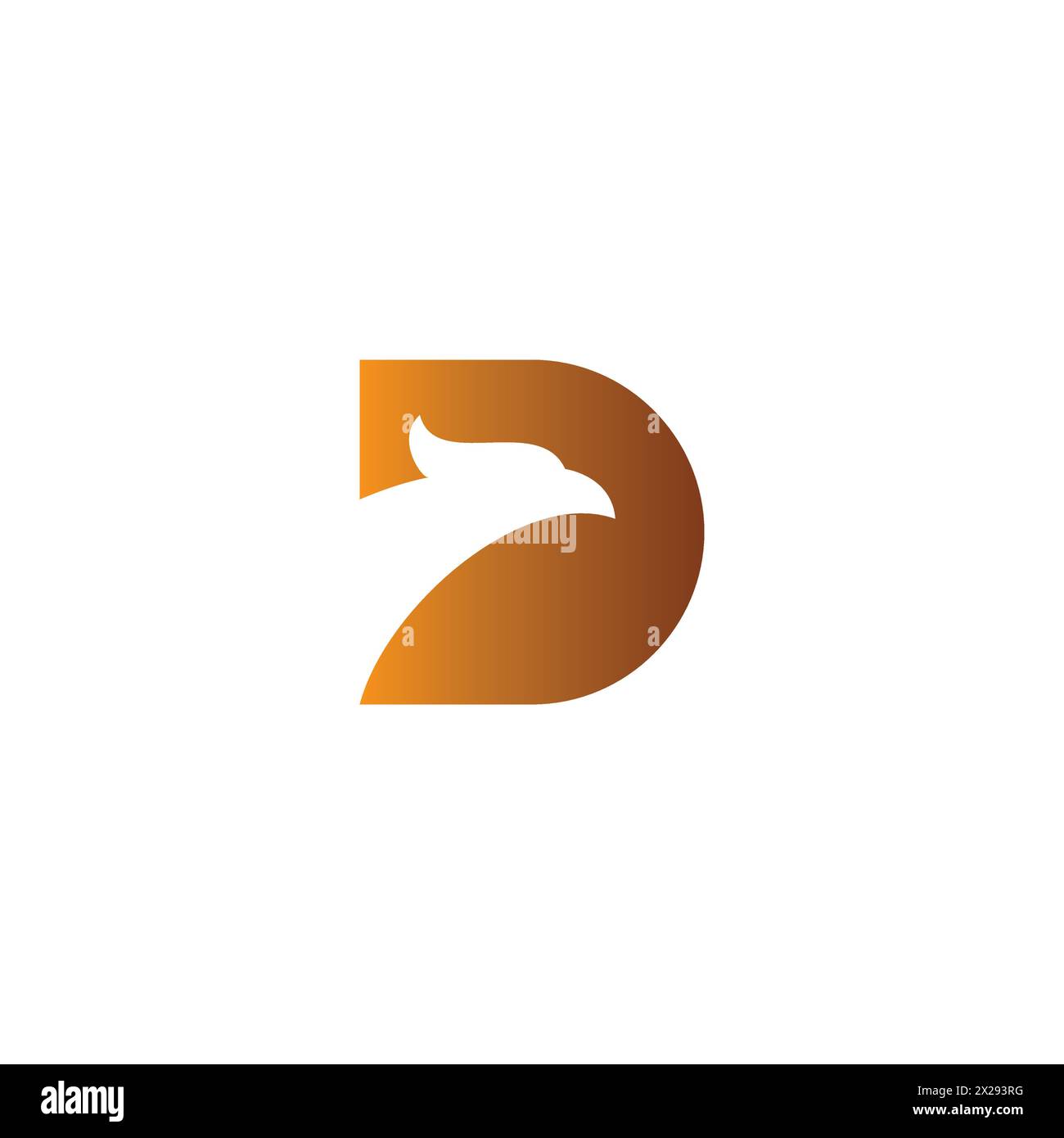 D Eagle Logo. Letter D Icon Vector Stock Vector