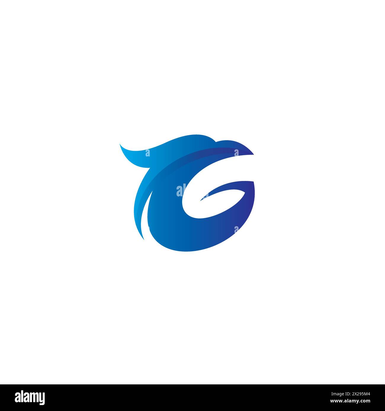 G Eagle Logo Simple Design, Eagle Head, Letter G Logo Stock Vector