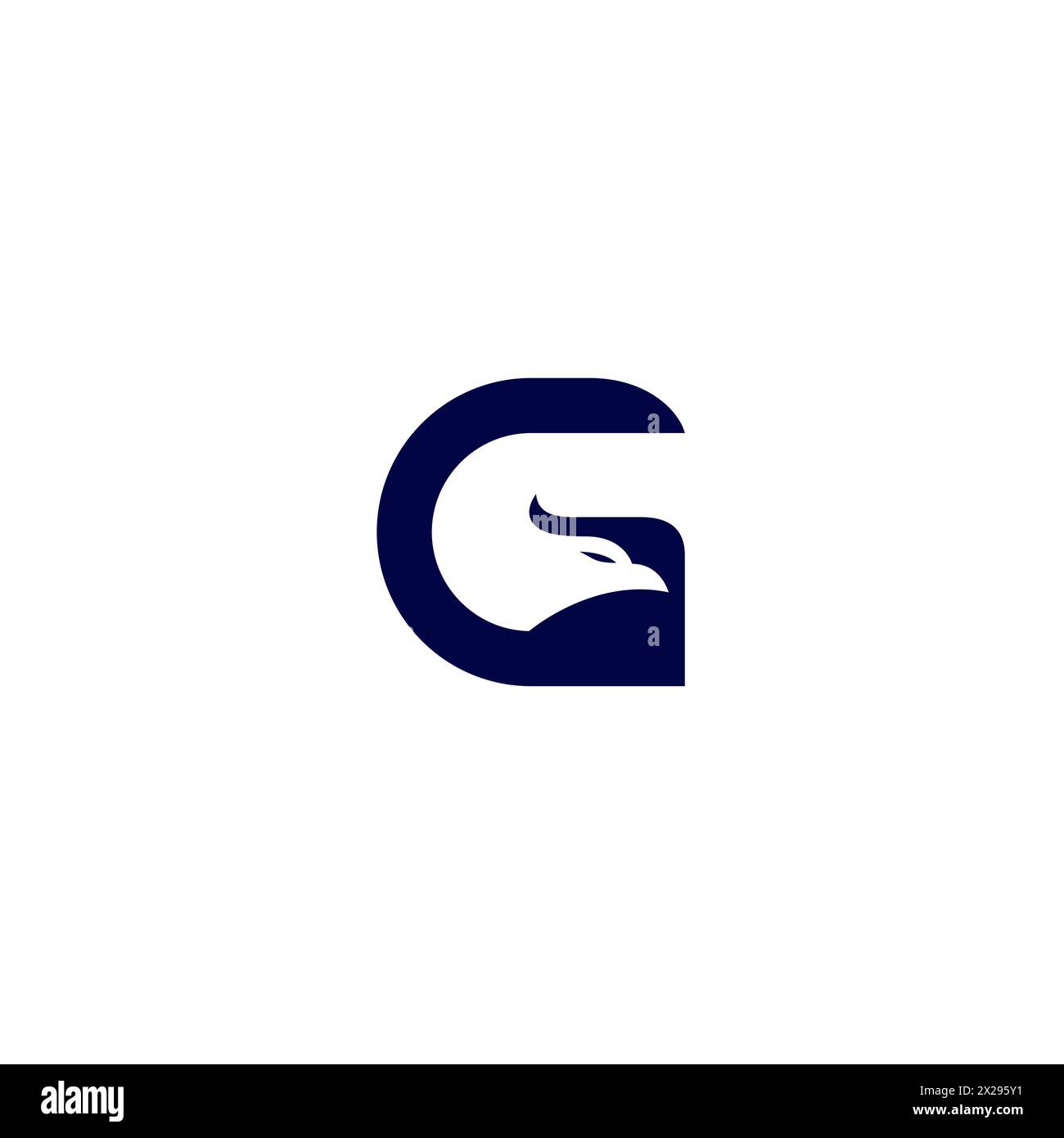 G Eagle Logo Simple Design, Eagle Head, Eagle Icon Stock Vector