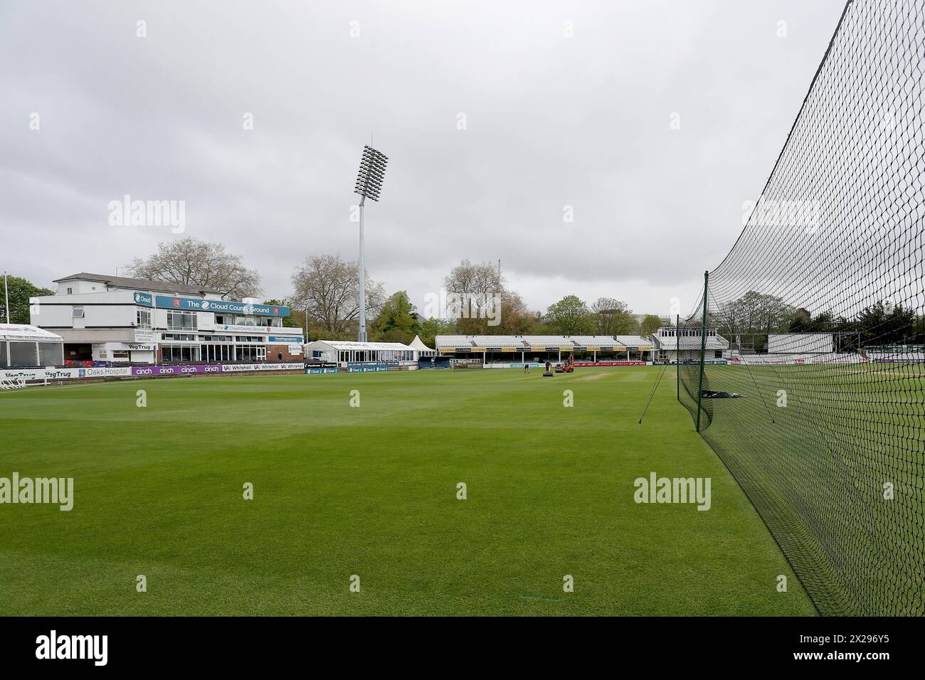 General view of the ground during Essex CCC vs Lancashire CCC, Vitality County Championship Division 1 Cricket at The Cloud County Ground on 20th Apri Stock Photo