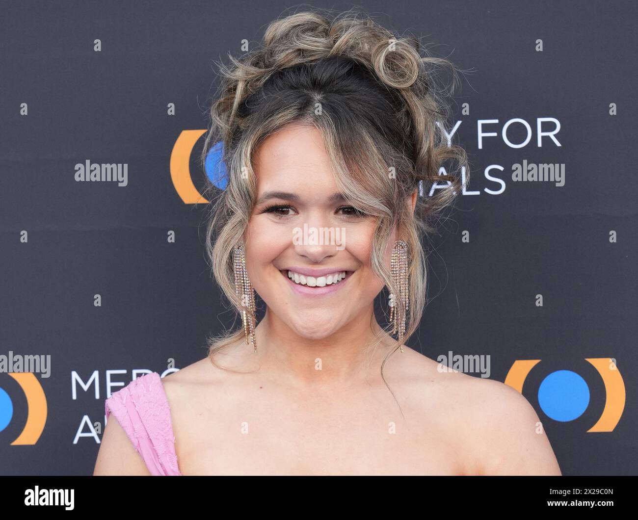 Los Angeles, USA. 20th Apr, 2024. Carleigh Bodrug arrives at the The Mercy for Animals 25th Annual Gala Celebration held at Rolling Greens in Los Angeles, CA on Saturday, ?April 20, 2024. (Photo By Sthanlee B. Mirador/Sipa USA) Credit: Sipa USA/17�Թ����� Live News Stock Photo