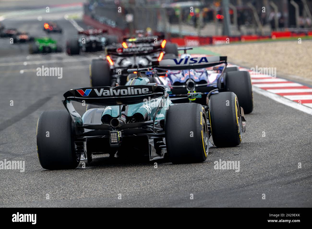 SHANGHAI, CHINA - APRIL 20: Lance Stroll, Aston Martin F1 AMR23 During qualifying ahead of the F1 Grand Prix of China at Shanghai International Circuit on April 20, 2024 in Shanghai, China. (Photo by Michael Potts/BSR Agency) Stock Photo