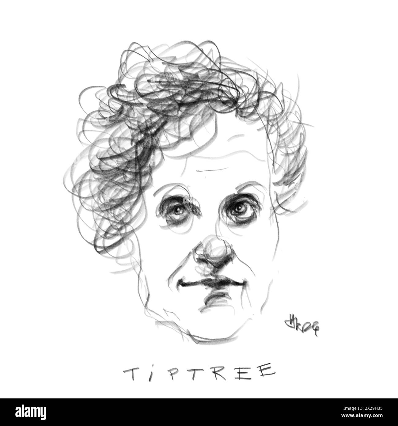Portrait of the author tiptree stock photo alamy
