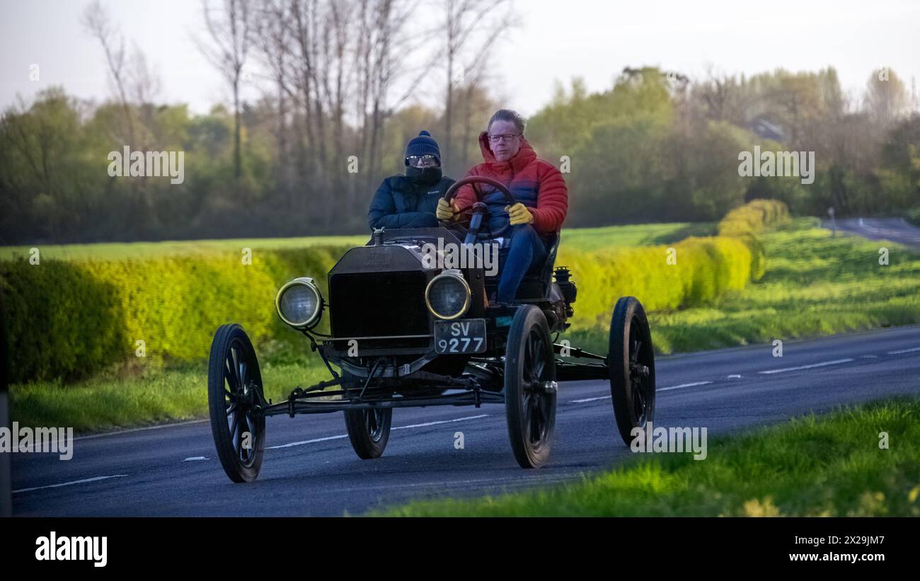 Bicester,UK,21st Apr 2024, Proud owners out for a drive in their 1914 ...