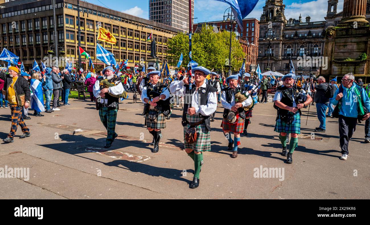 Believe in Scotland rally in George Square, Glasgow on April 20th 2024