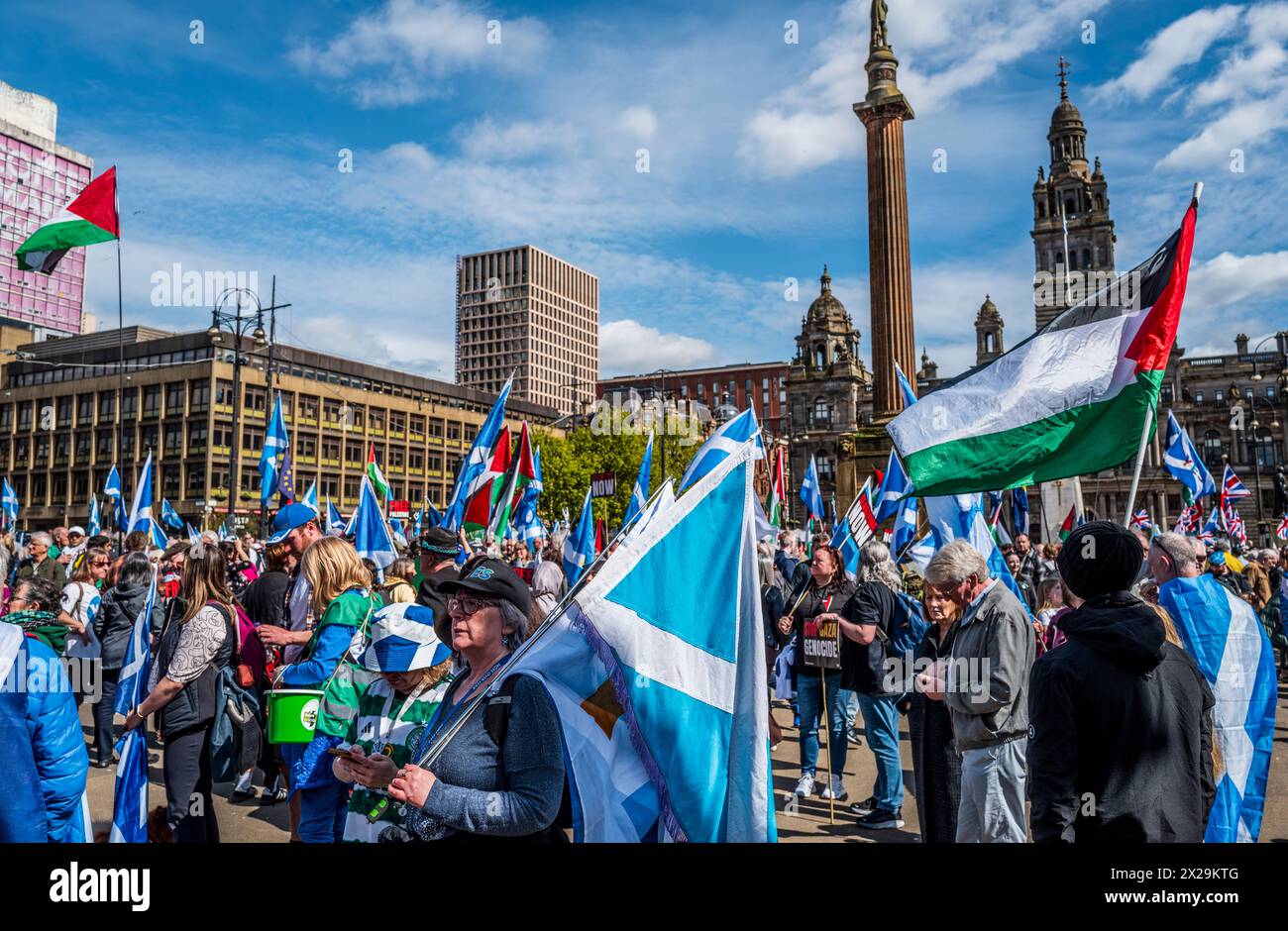 Believe in Scotland rally in George Square, Glasgow on April 20th 2024