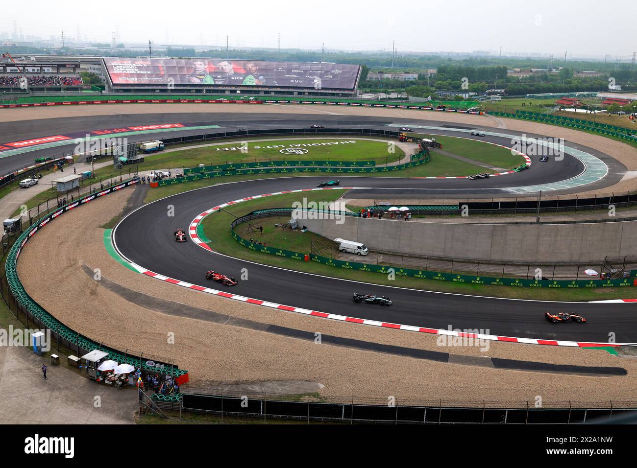 Race ambience during the Formula 1 Lenovo Chinese Grand Prix 2024, 5th round of the 2024 Formula One World Championship from April 19 to 21, 2024 on the Shanghai International Circuit, in Shanghai, China Stock Photo