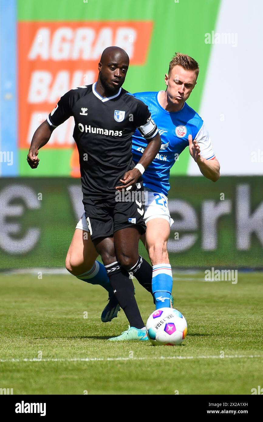 Rostock, Germany 21 April 2024 2 BL 2023 2024 FC Hansa Rostock vs 1 FC
