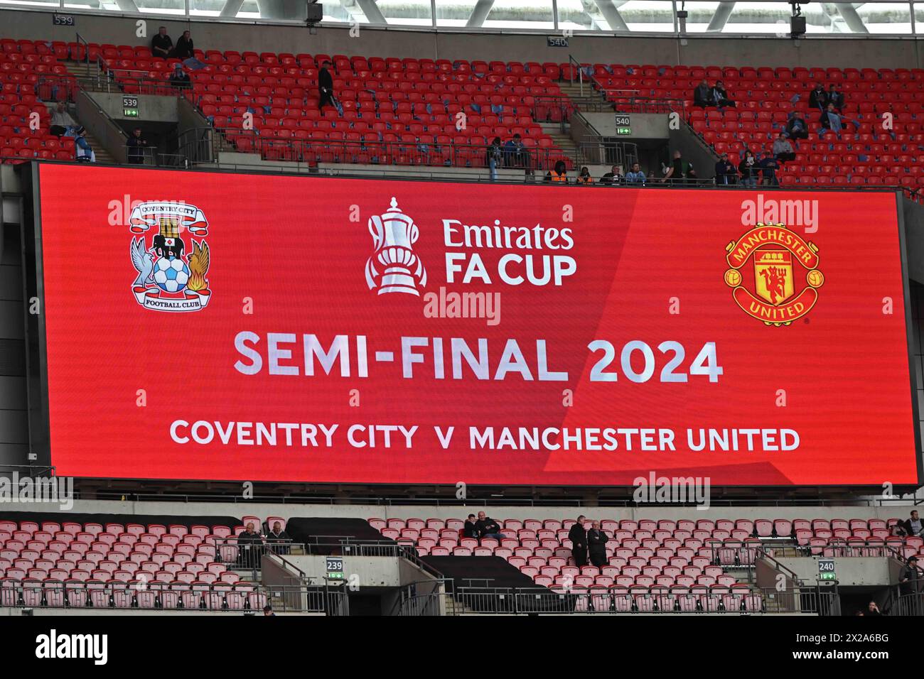 Wembley Stadium, London on Sunday 21st April 2024. General view inside the stadium during the FA