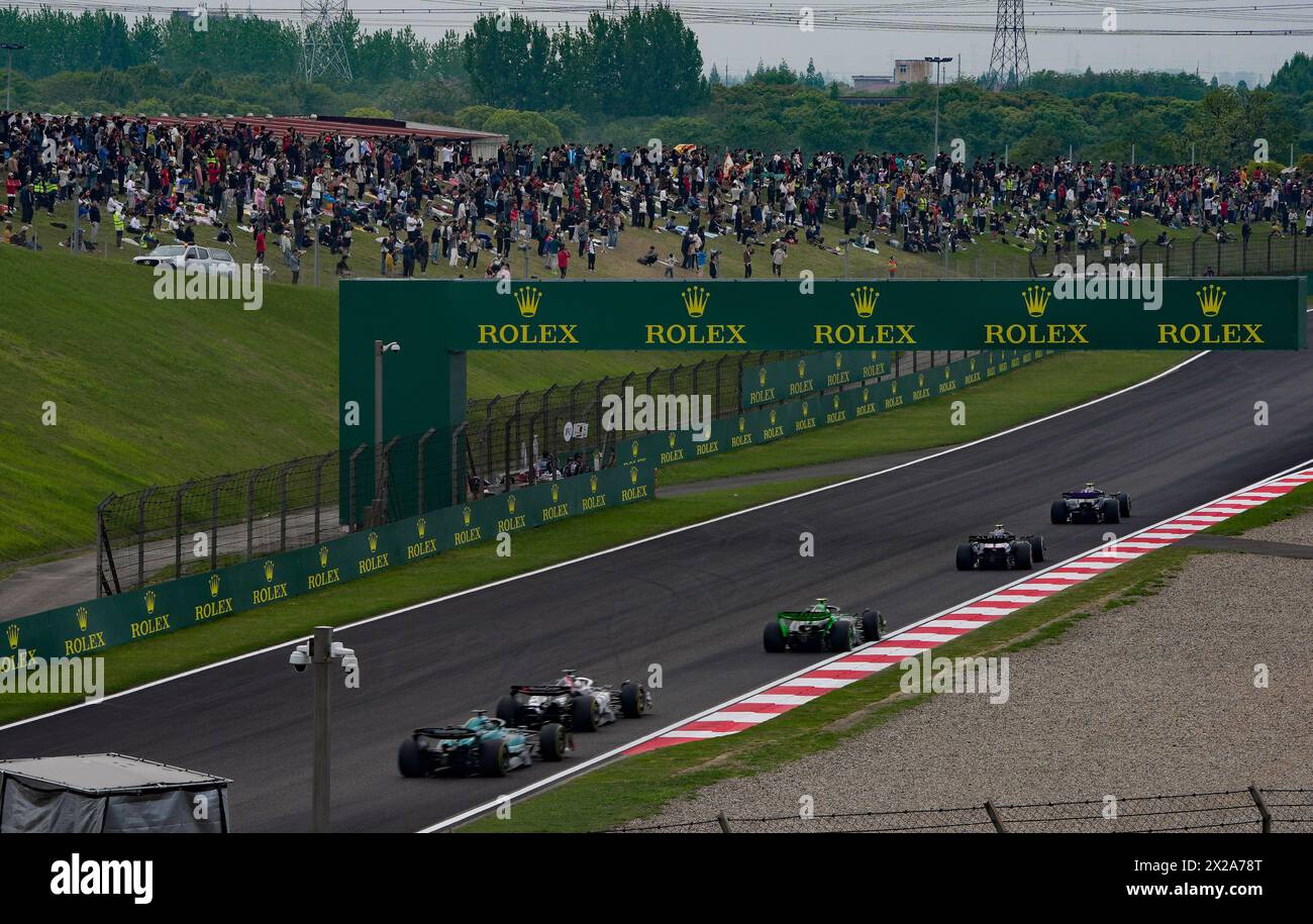  Shanghai, China. 21st Apr, 2024. Drivers compete during the Chinese 