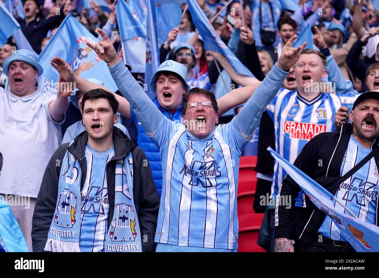 Coventry City fans during the Emirates FA Cup semi-final match at ...