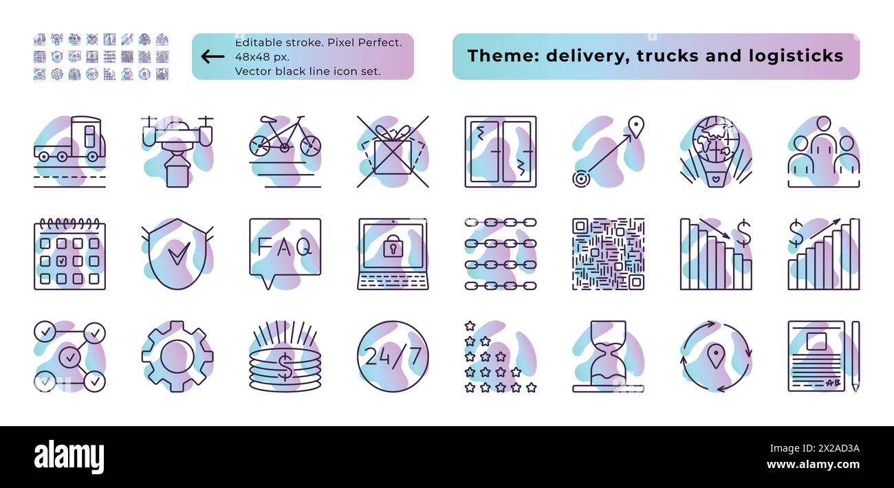 Set pixel perfect gradient hi res stock photography and images Alamy