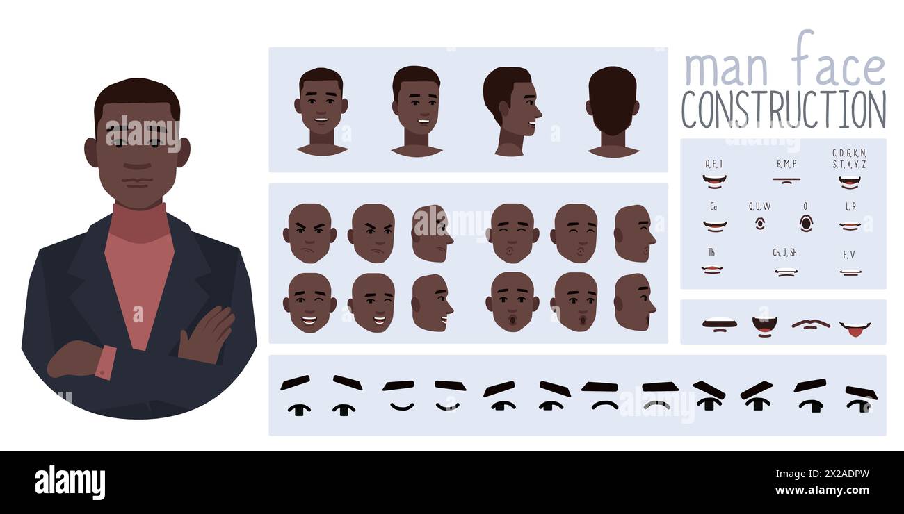 Business man avatar creation suitable for animation. Generator ...