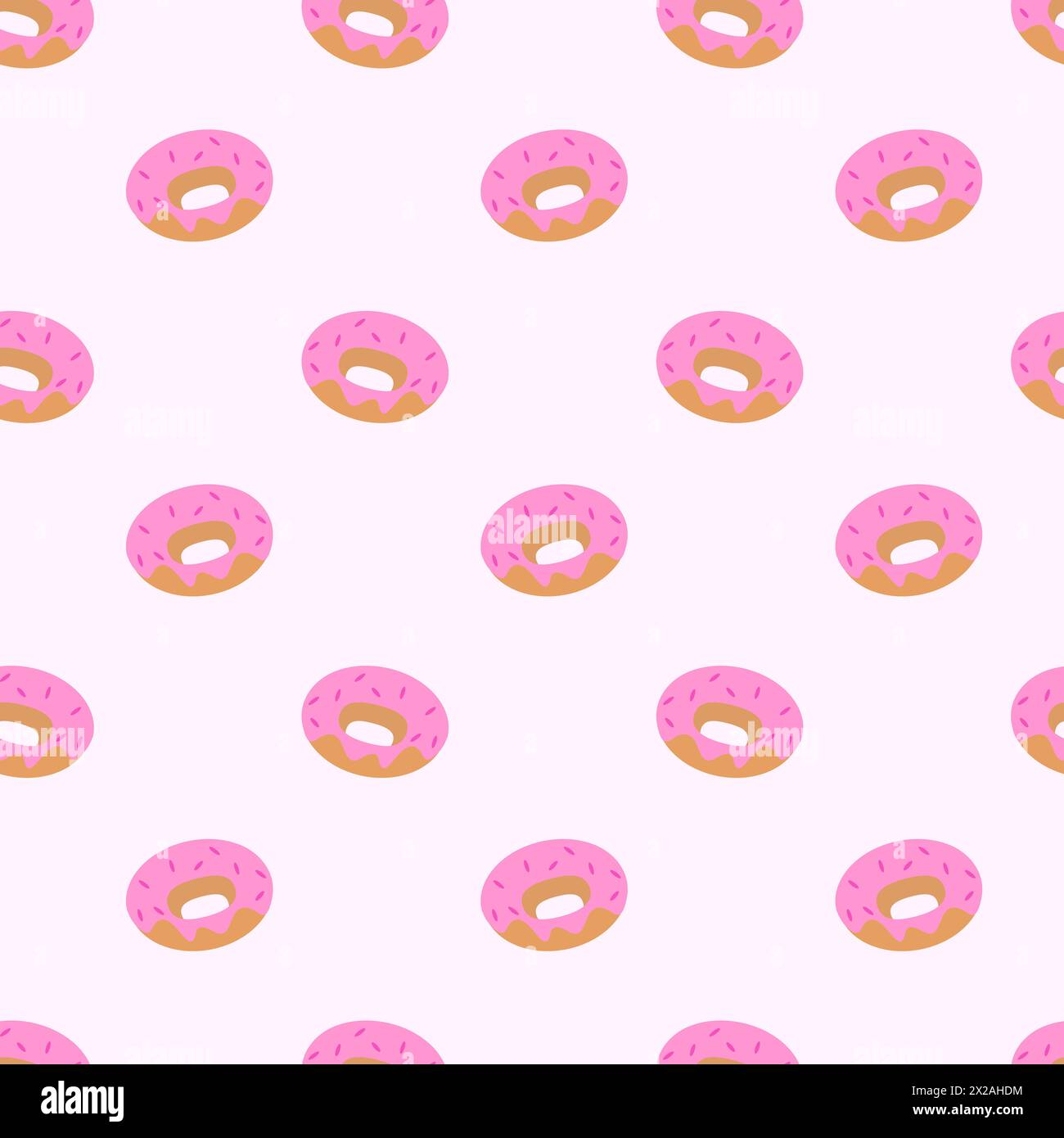 Vector seamless pattern with donuts glaze and sprinkles. Kitchen food ...