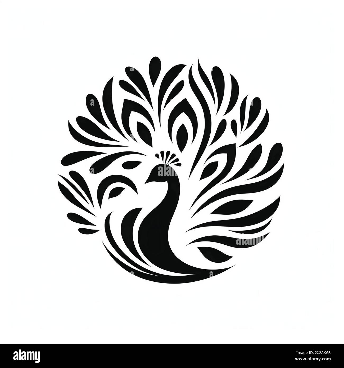 Elegant peacock logo hires stock photography and images Alamy