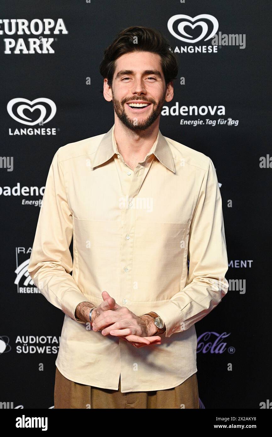 Rust, Germany. 19th Apr, 2024. Rust, Germany - April 19, 2024: Red Carpet - RADIO REGENBOGEN AWAD 2024 at Europa-Park with Alvaro Soler Credit: Sipa USA/Alamy Live News Stock Photo