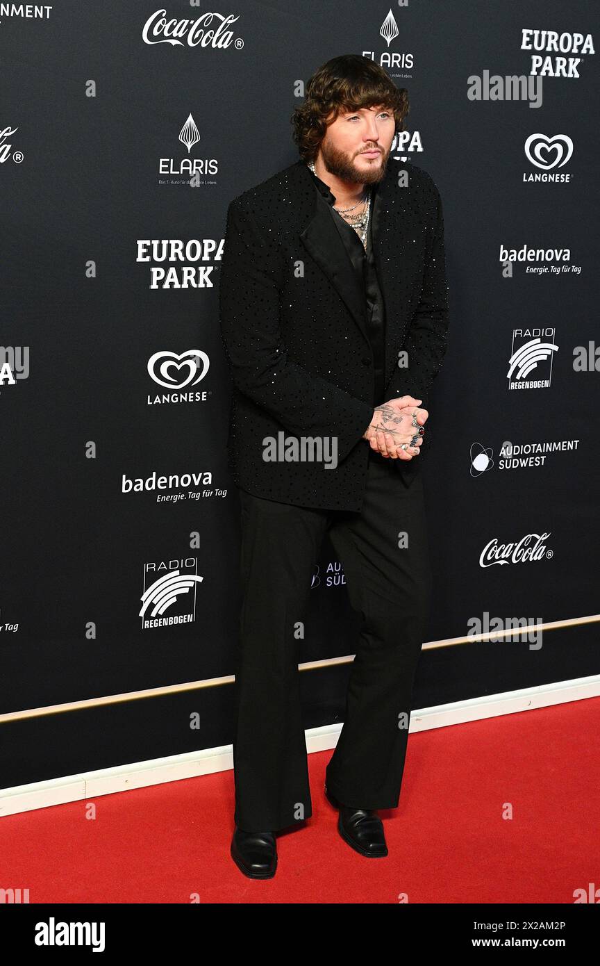 Rust, Germany. 19th Apr, 2024. Rust, Germany - April 19, 2024: Red Carpet - RADIO REGENBOGEN AWAD 2024 at Europa-Park with James Arthur Credit: Sipa USA/Alamy Live News Stock Photo