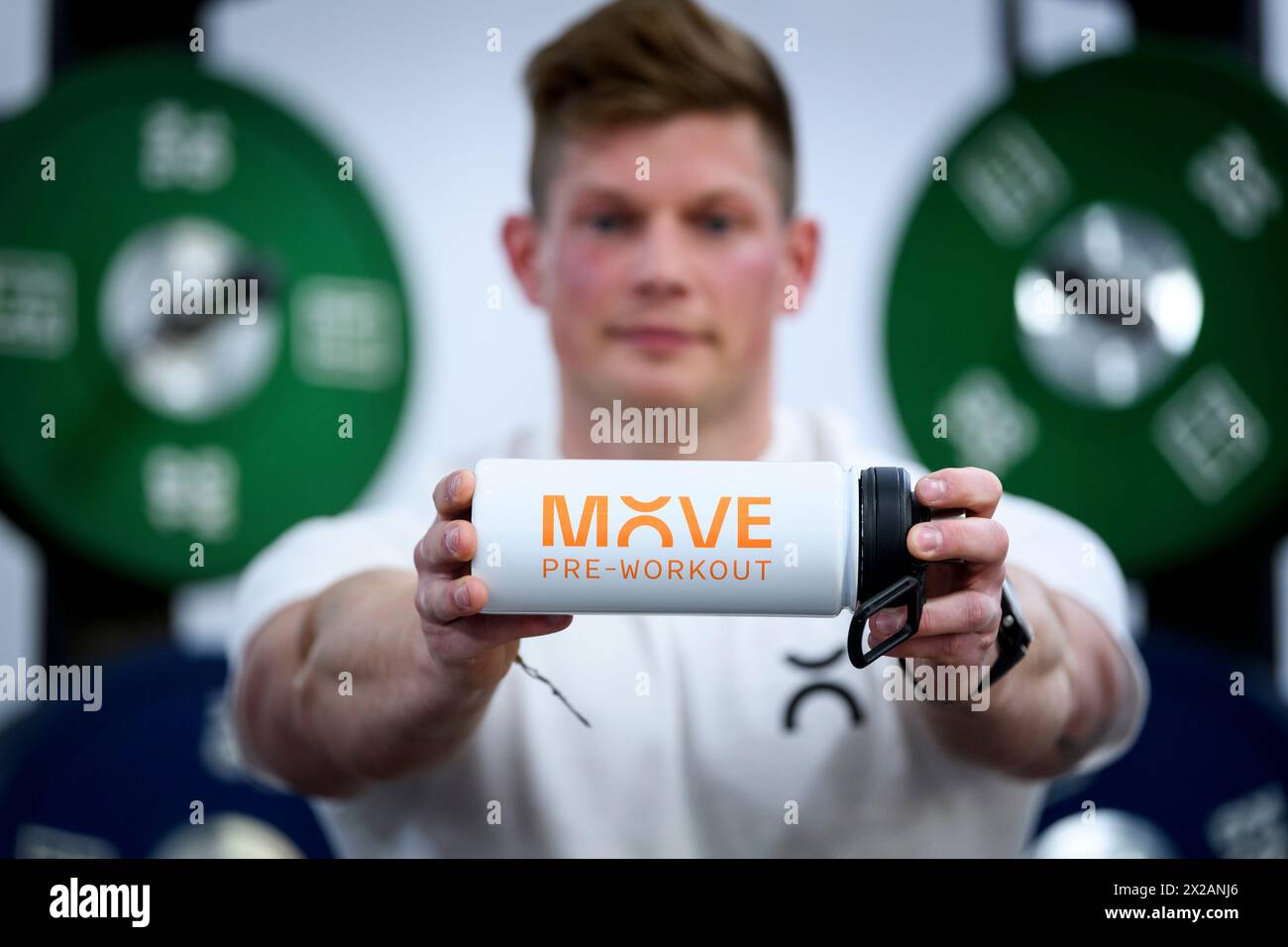 Move Pre-Workout powder Stock Photo