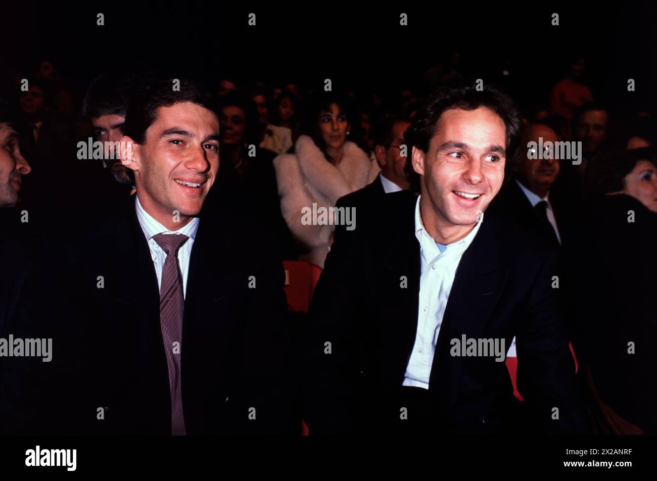 Ayrton Senna and Gerhard Berger Stock Photo - Alamy