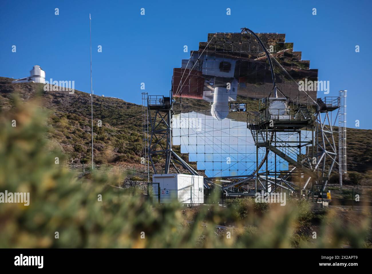Tsherenkov Telescope at the Roque de los Muchachos Observatory, Canary Islands Stock Photo