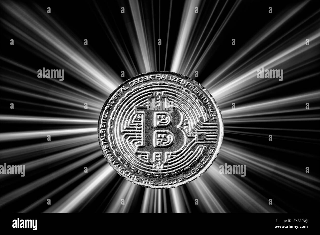 bitcoin virtual payment system concept Stock Photo