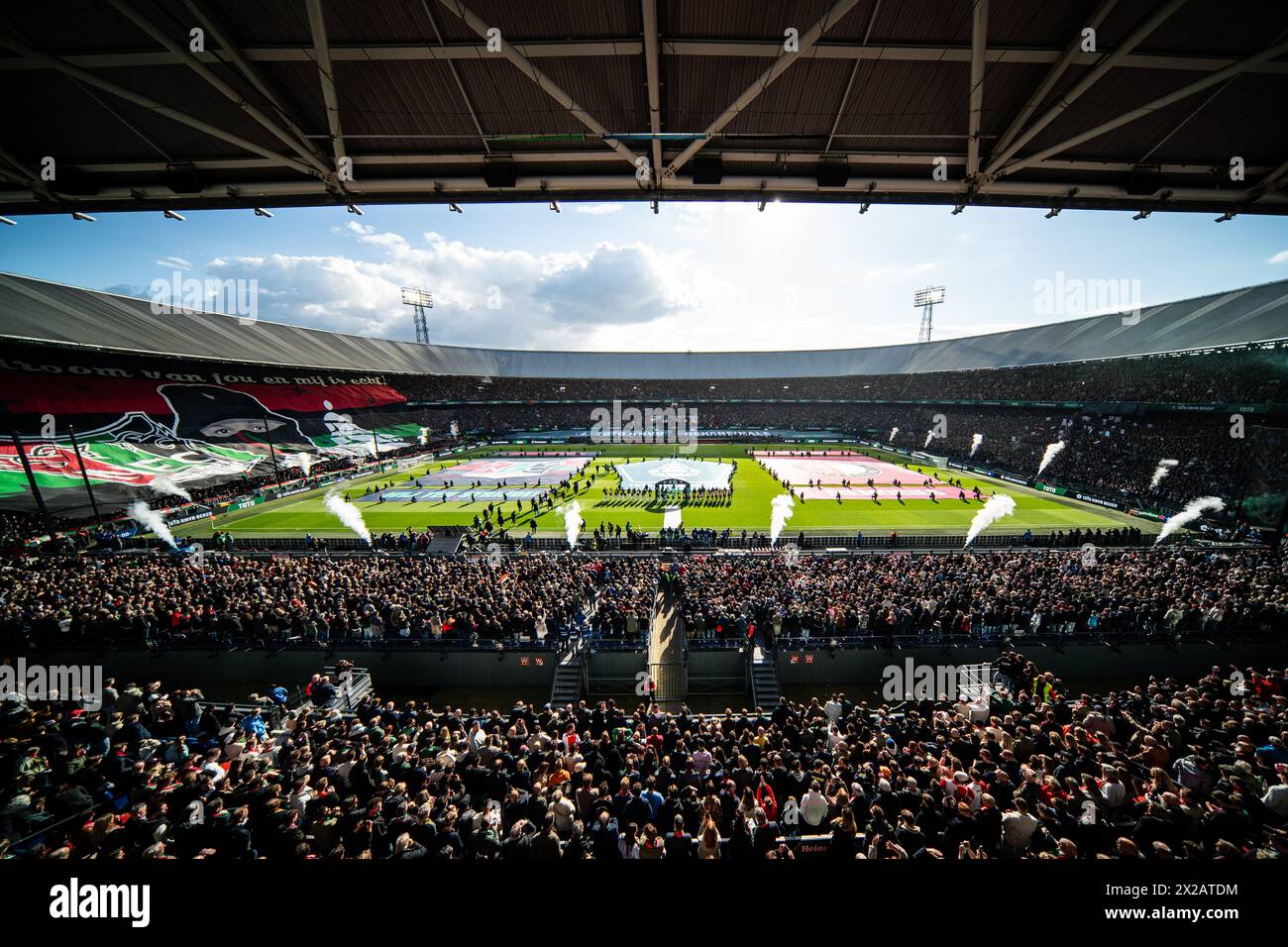 Rotterdam, Netherlands. 21st Apr, 2024. Rotterdam - Overview of the stadium during the KNVB Cup Final/KNVB Bekerfinale between Feyenoord v NEC at Stadion Feijenoord De Kuip on 21 April 2024 in Rotterdam, Netherlands. Credit: box to box pictures/Alamy Live News Stock Photo