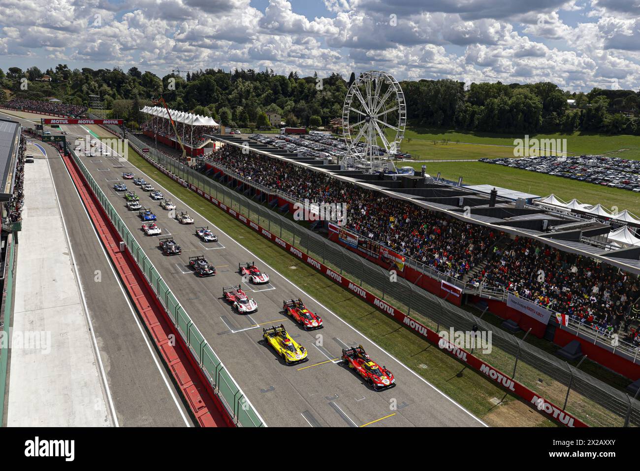 start of the race, depart, during the 2024 6 Hours of Imola, 2nd round of the 2024 FIA World Endurance Championship, from April 18 to 21, 2024 on the Autodromo Internazionale Enzo e Dino Ferrari in Imola Stock Photo